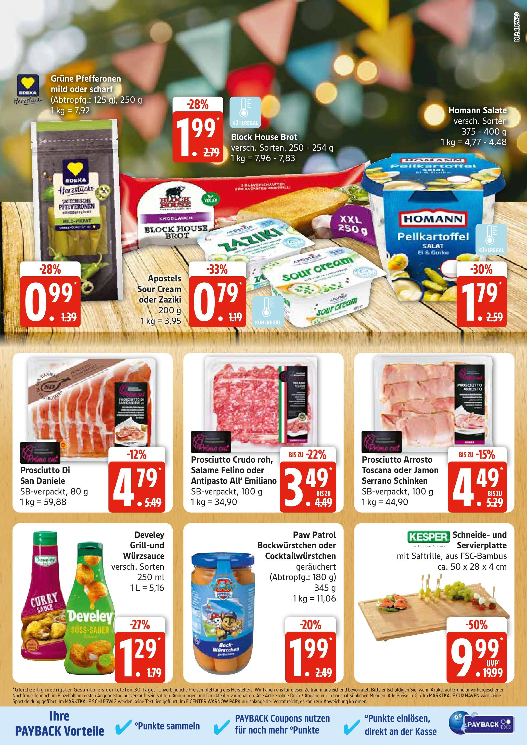 Edeka prospekt Rostock	 (ab 13.07.2025) » Angebote Online | Seite: 3 | Produkte: Knoblauch, Brot, Serrano schinken, Schinken