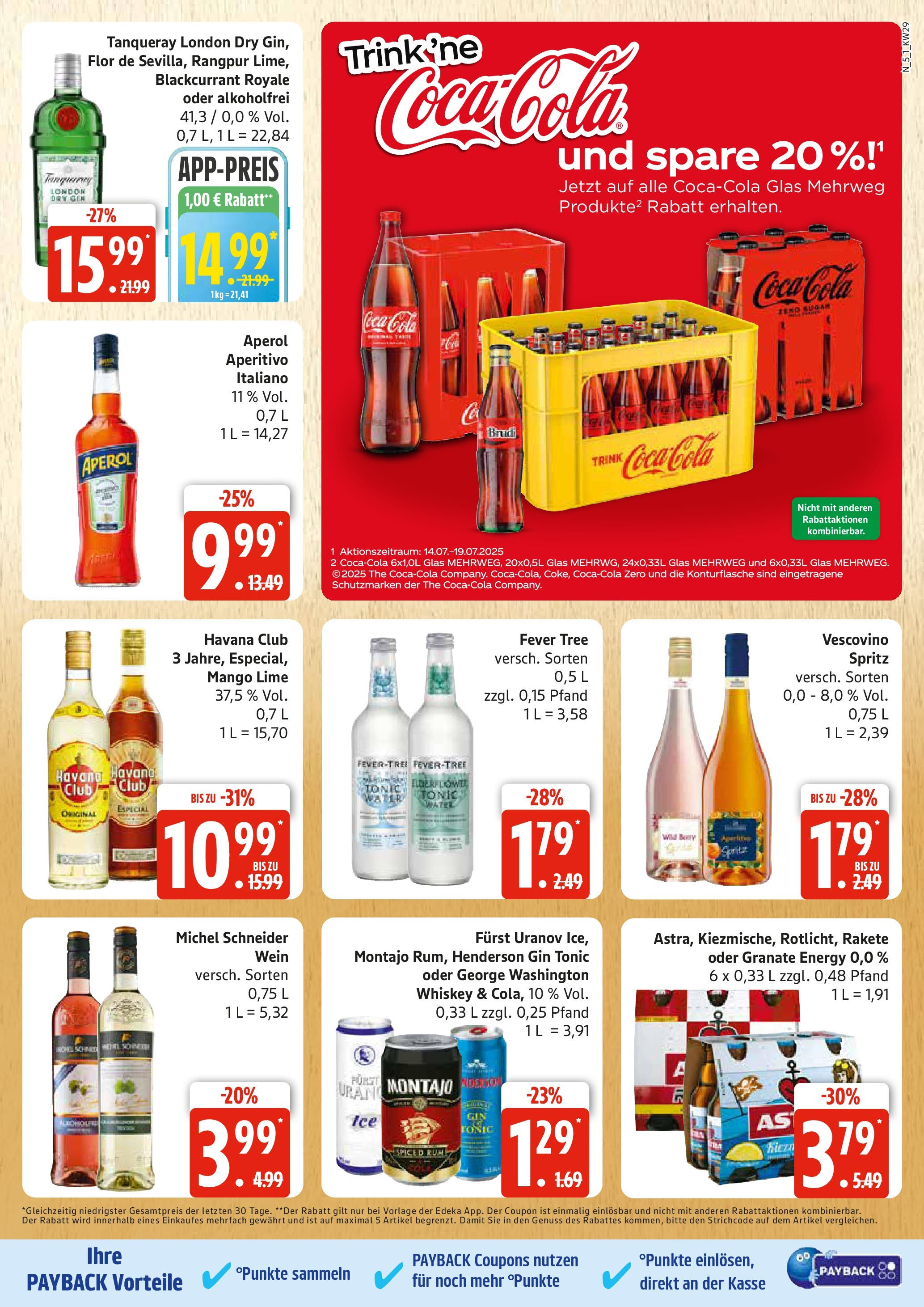 Edeka prospekt Rostock	 (ab 13.07.2025) » Angebote Online | Seite: 5 | Produkte: Energy, Mango, Aperol, Whiskey