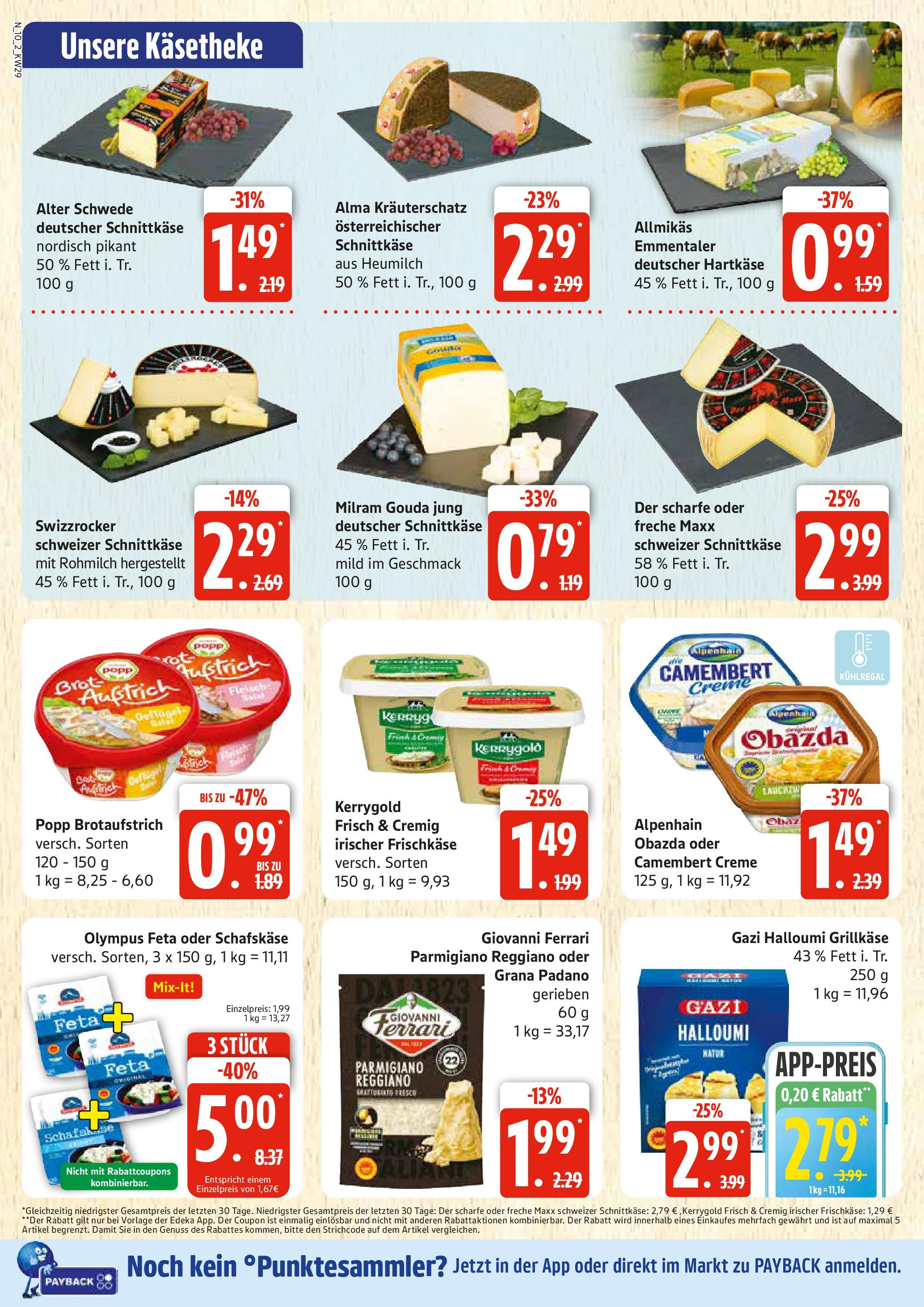 Edeka prospekt Rostock	 (ab 13.07.2025) » Angebote Online | Seite: 10 | Produkte: Milram, Brot, Frischkase, Schafskase