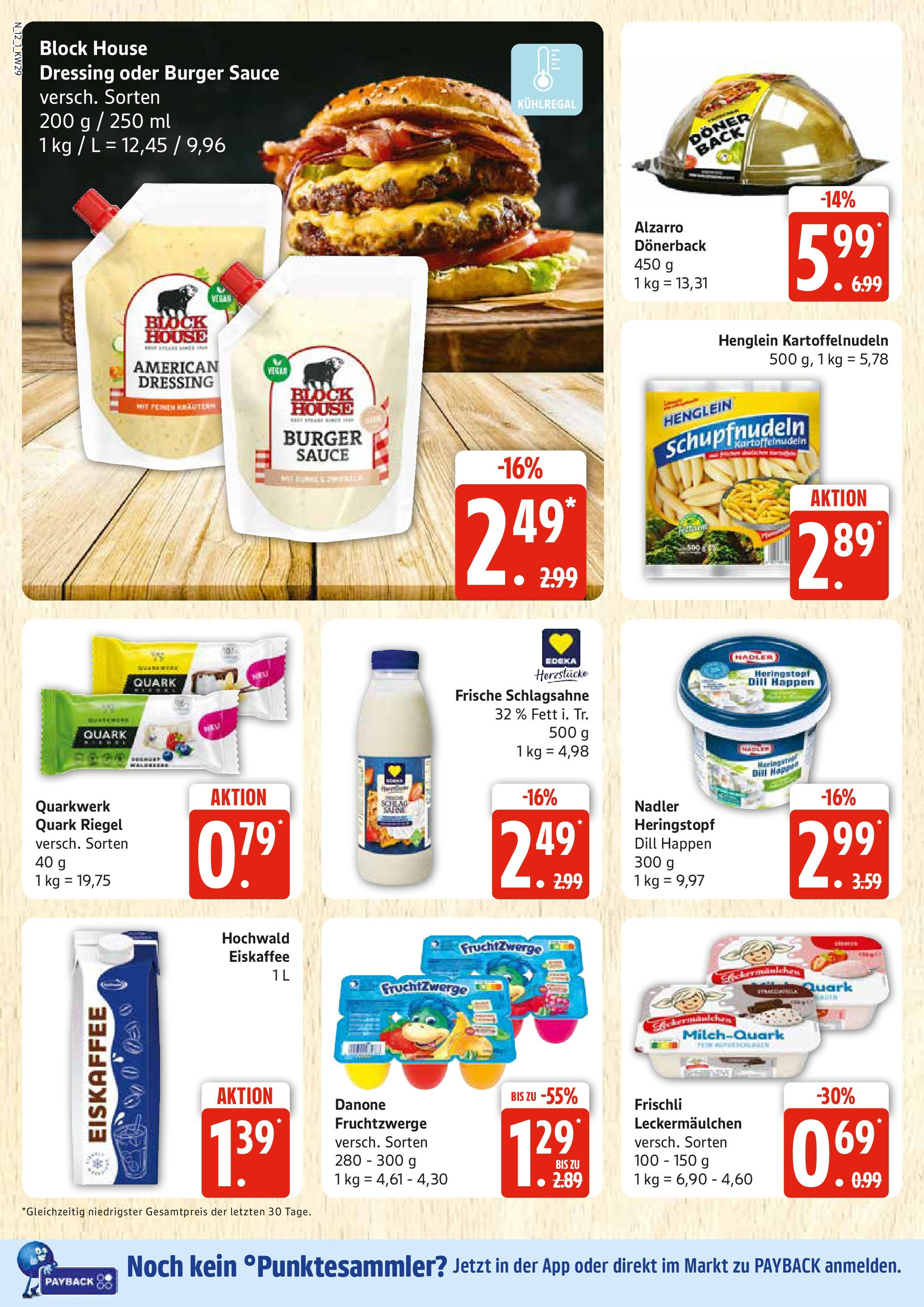 Edeka prospekt Rostock	 (ab 13.07.2025) » Angebote Online | Seite: 12 | Produkte: Quark, Schlagsahne, Dressing, Dill