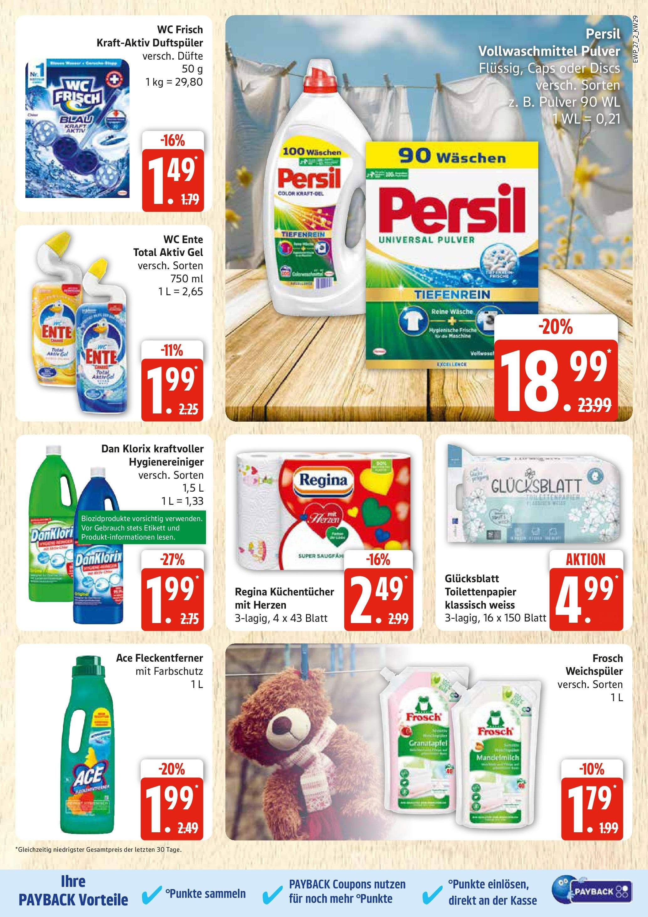 Edeka prospekt Rostock	 (ab 13.07.2025) » Angebote Online | Seite: 27 | Produkte: Granatapfel, Wc frisch, Ente, Persil