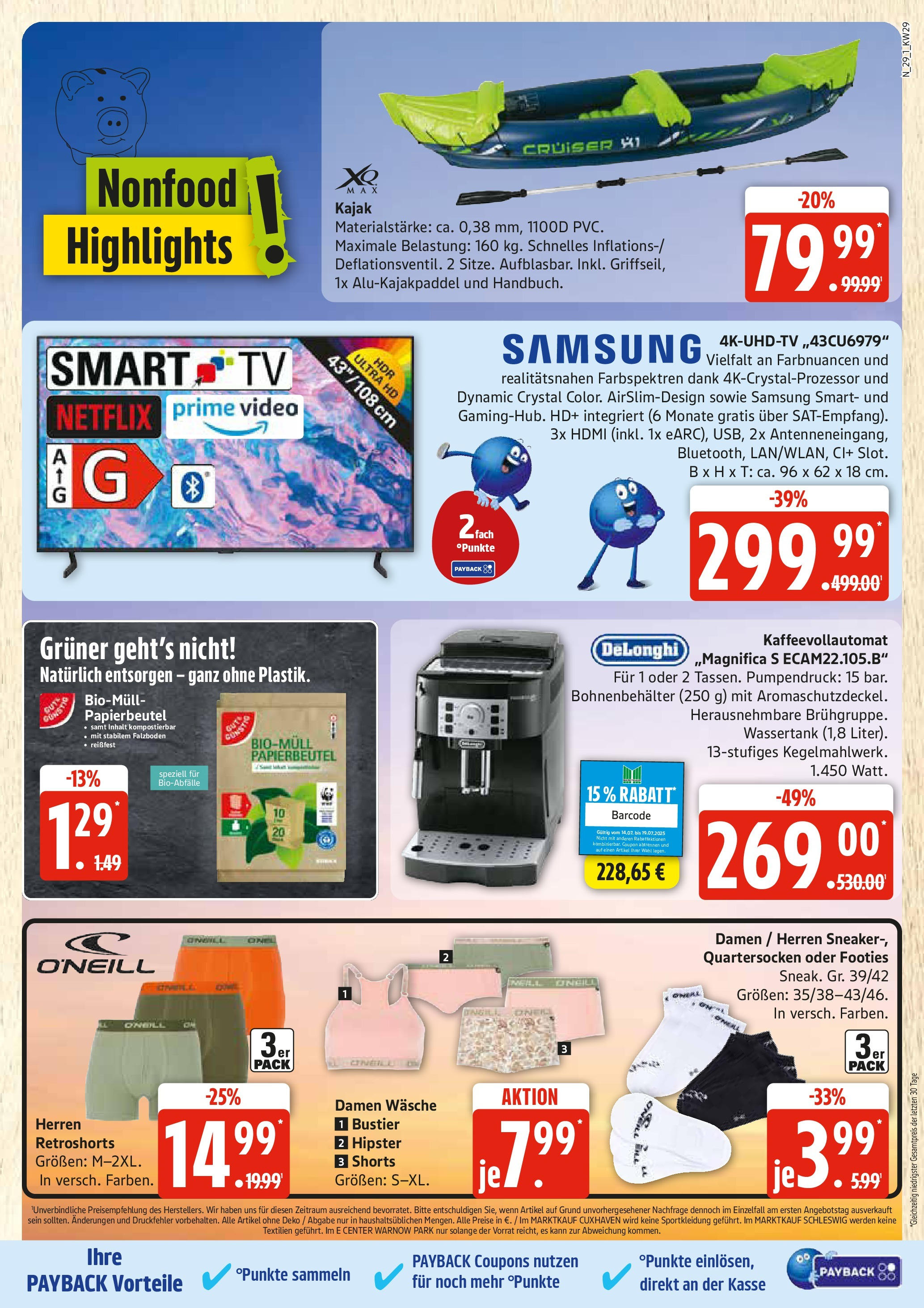 Edeka prospekt Rostock	 (ab 13.07.2025) » Angebote Online | Seite: 29 | Produkte: Smart TV, Kaffeevollautomat, TV, Video