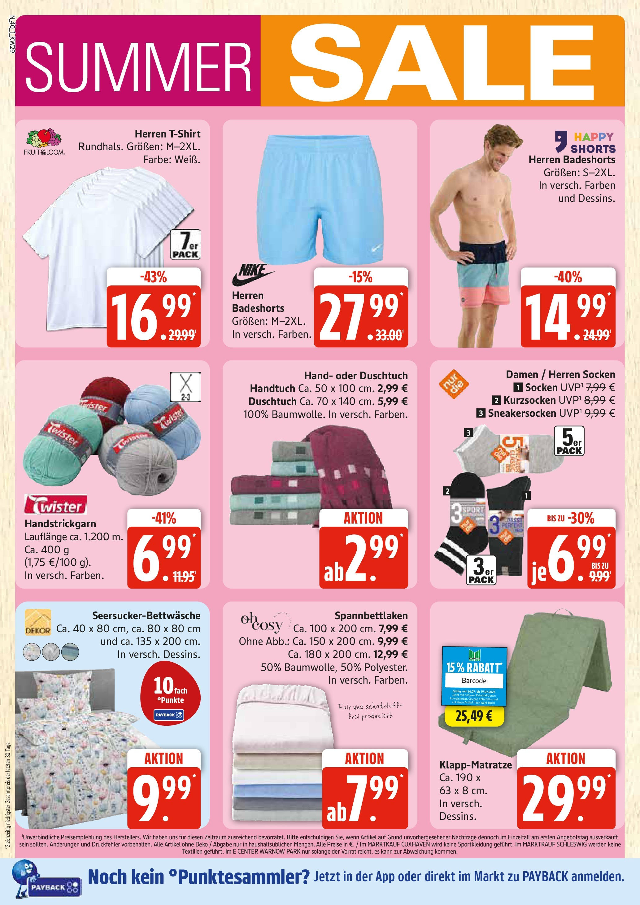 Edeka prospekt Rostock	 (ab 13.07.2025) » Angebote Online | Seite: 40 | Produkte: Badeshorts, T-Shirt, Socken