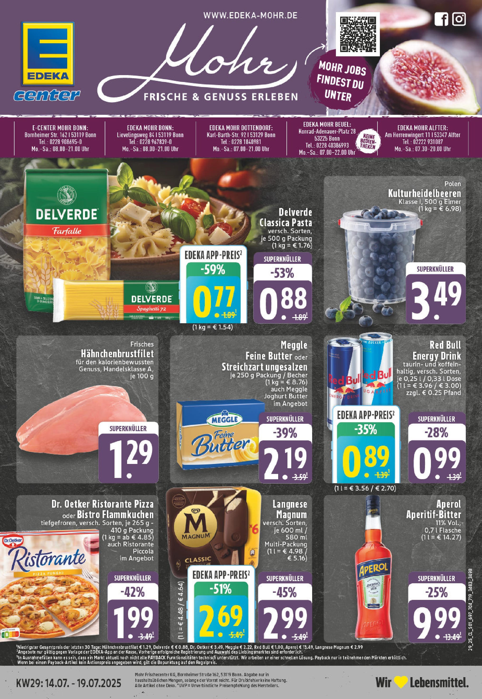 Edeka prospekt Bonn	 (ab 13.07.2025) » Angebote Online | Seite: 1 | Produkte: Ristorante, Pasta, Aperol, Uhr