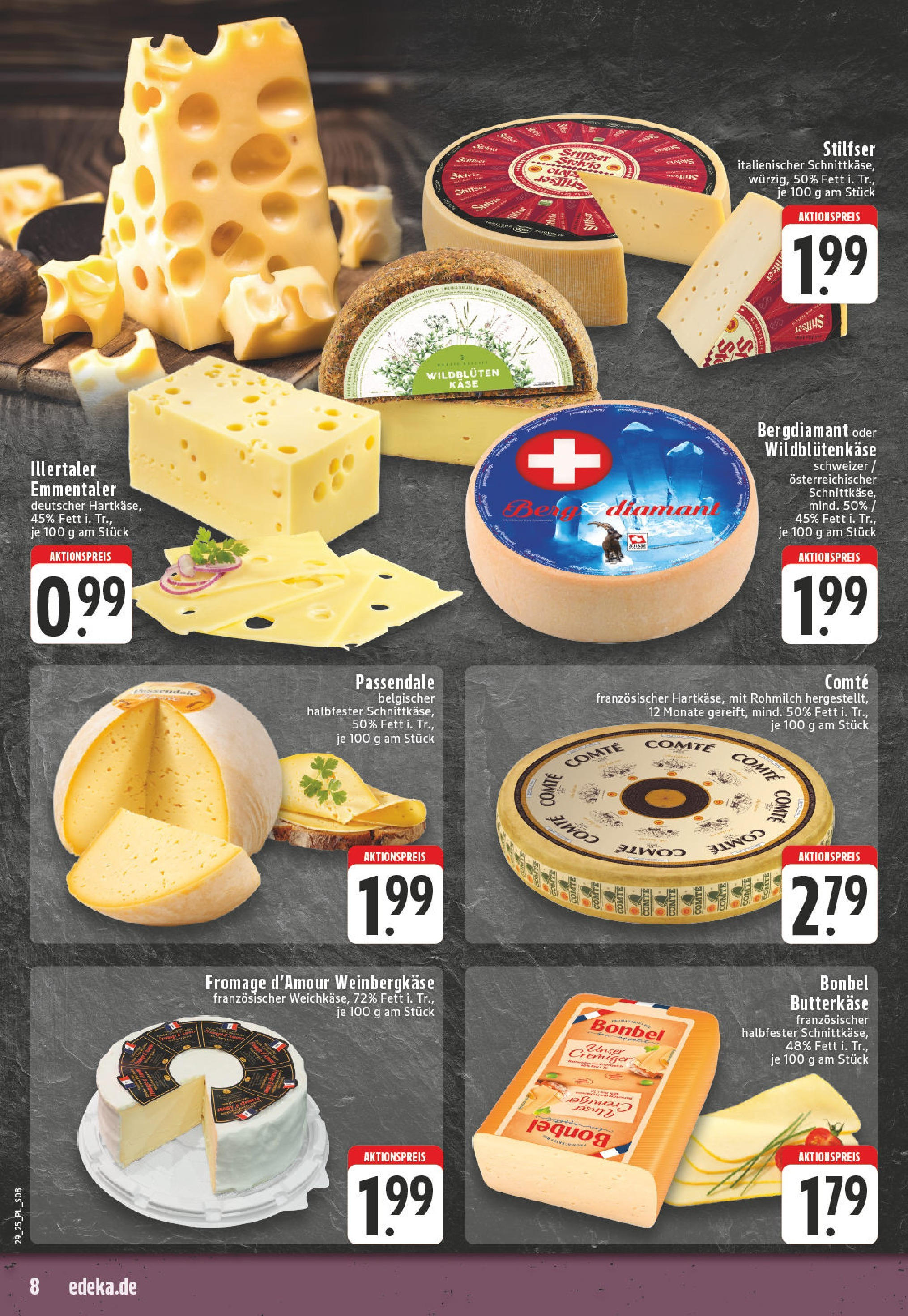 Edeka prospekt Bad Sassendorf	 (ab 13.07.2025) » Angebote Online | Seite: 8 | Produkte: Käse