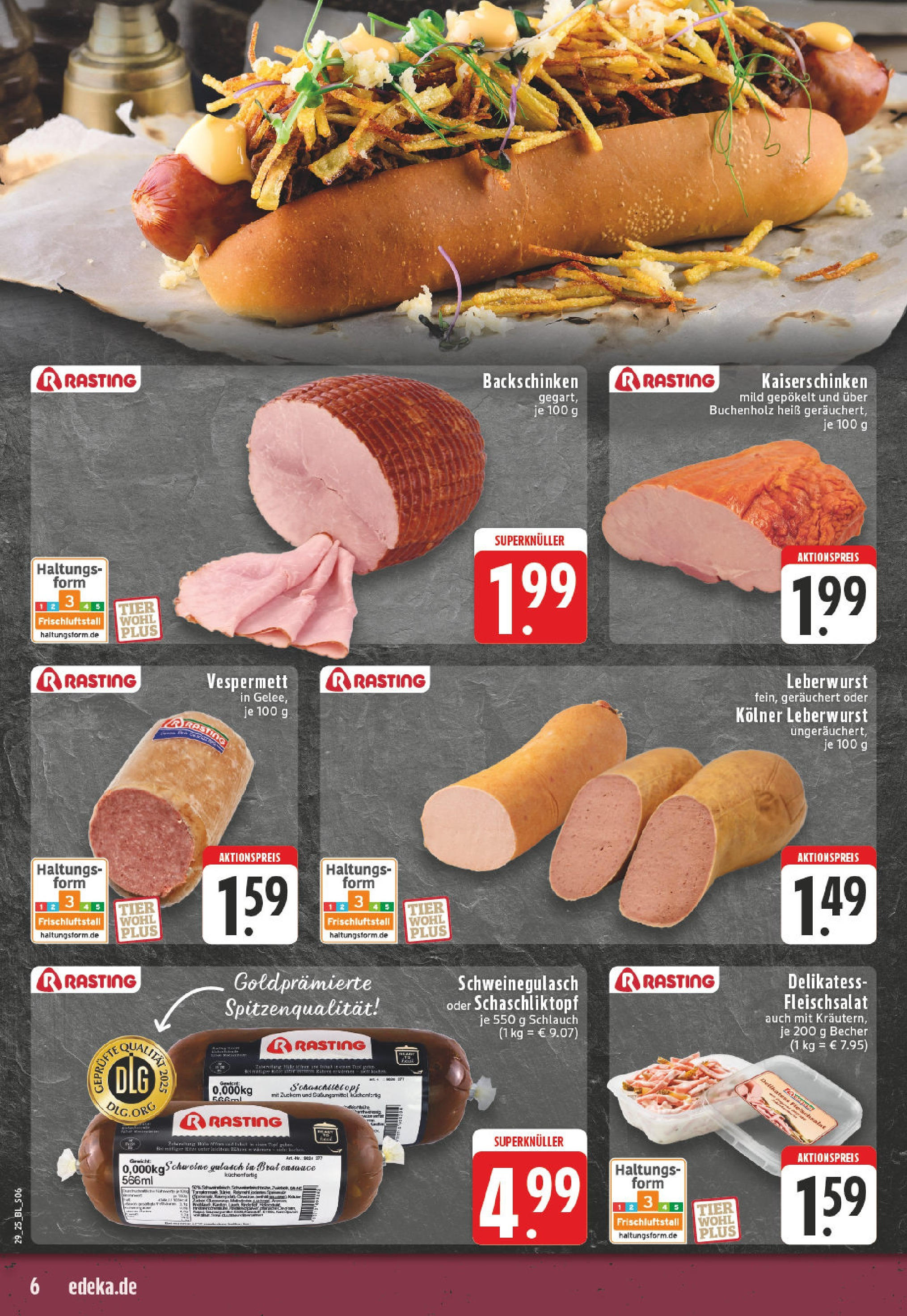 Edeka prospekt Altena	 (ab 13.07.2025) » Angebote Online | Seite: 6 | Produkte: Schweinegulasch, Gulasch, Zucker