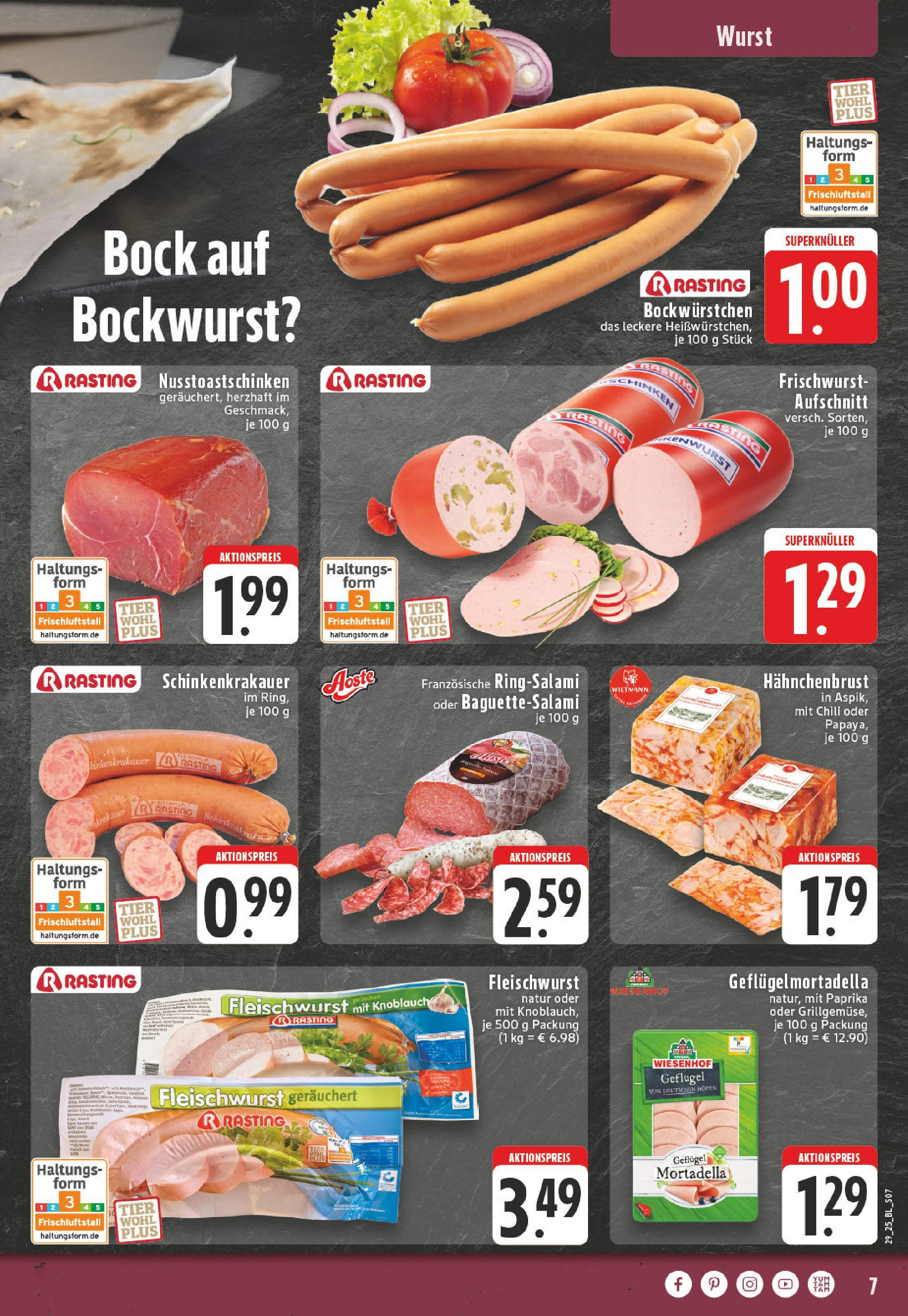 Edeka prospekt Altena	 (ab 13.07.2025) » Angebote Online | Seite: 7 | Produkte: Paprika, Wurst, Chili, Schinken