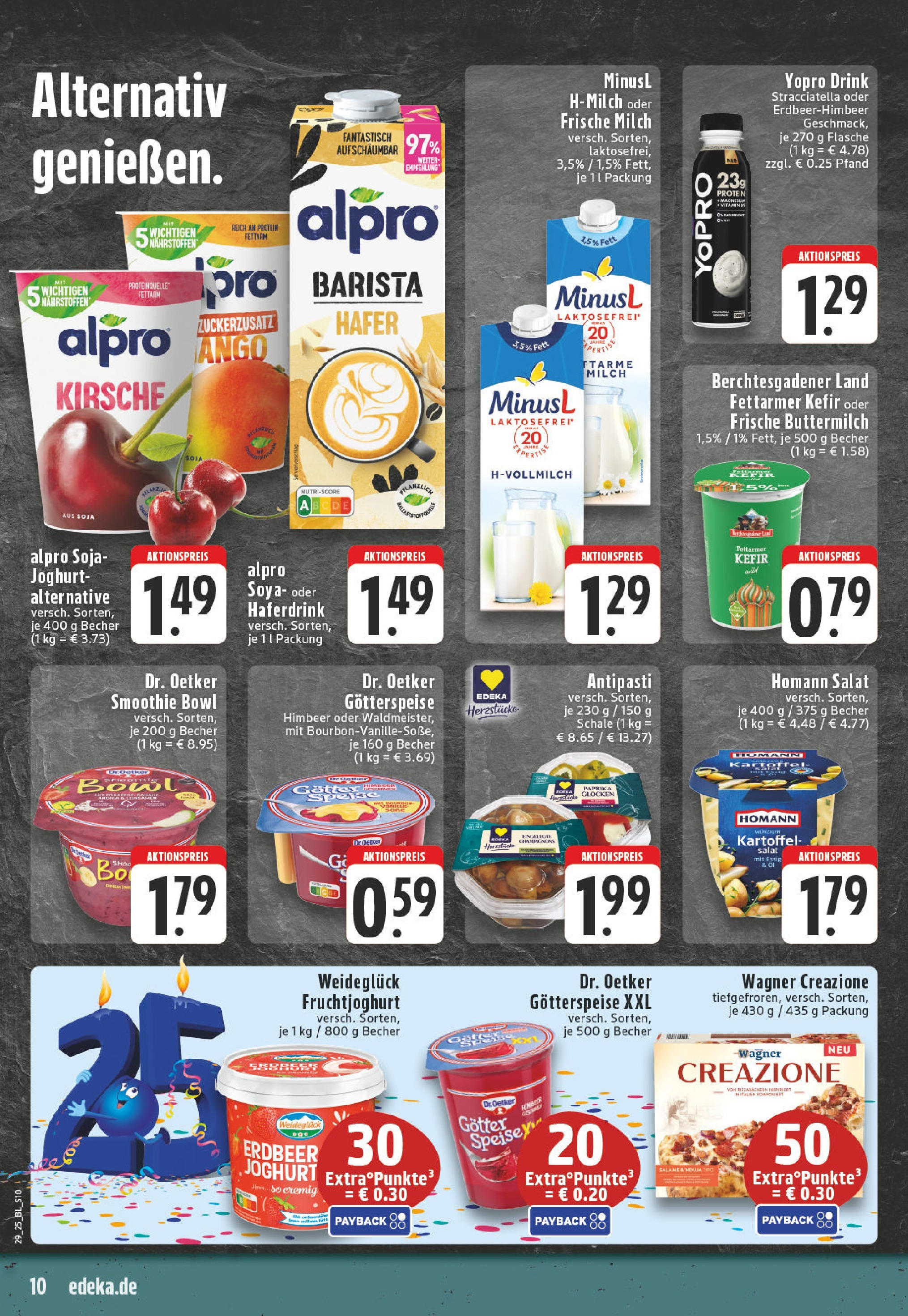 Edeka prospekt Altena	 (ab 13.07.2025) » Angebote Online | Seite: 10 | Produkte: Kefir, Fruchtjoghurt, Alpro, Paprika