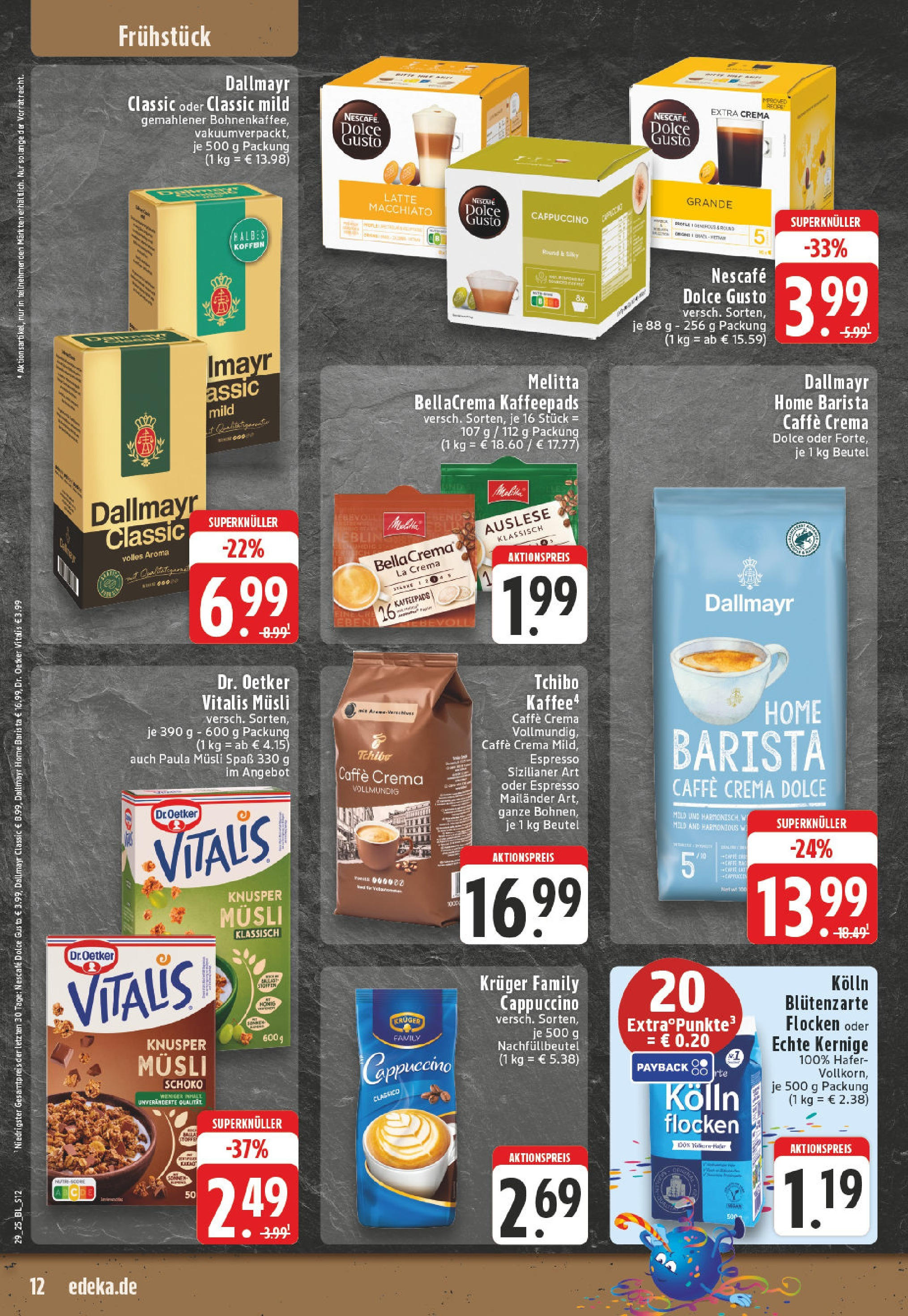 Edeka prospekt Altena	 (ab 13.07.2025) » Angebote Online | Seite: 12 | Produkte: Musli, Melitta, Kaffeepads, Kolln