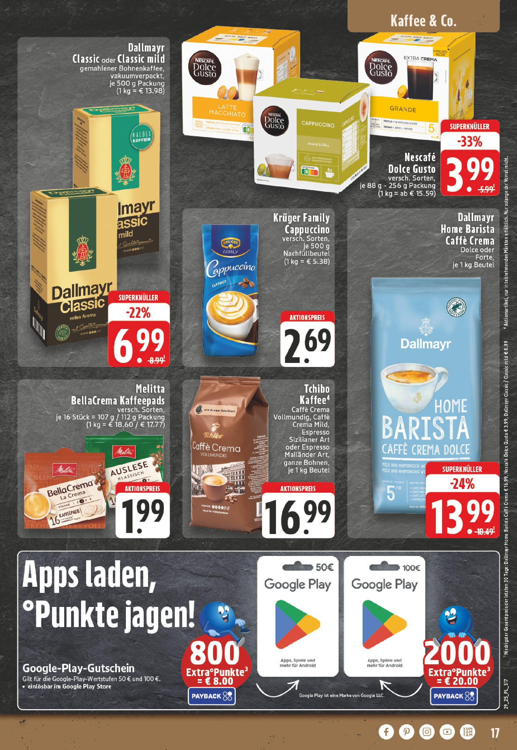 Edeka prospekt Bad Sassendorf	 (ab 13.07.2025) » Angebote Online | Seite: 17 | Produkte: Melitta, Kaffeepads, Nescafe, Kaffee