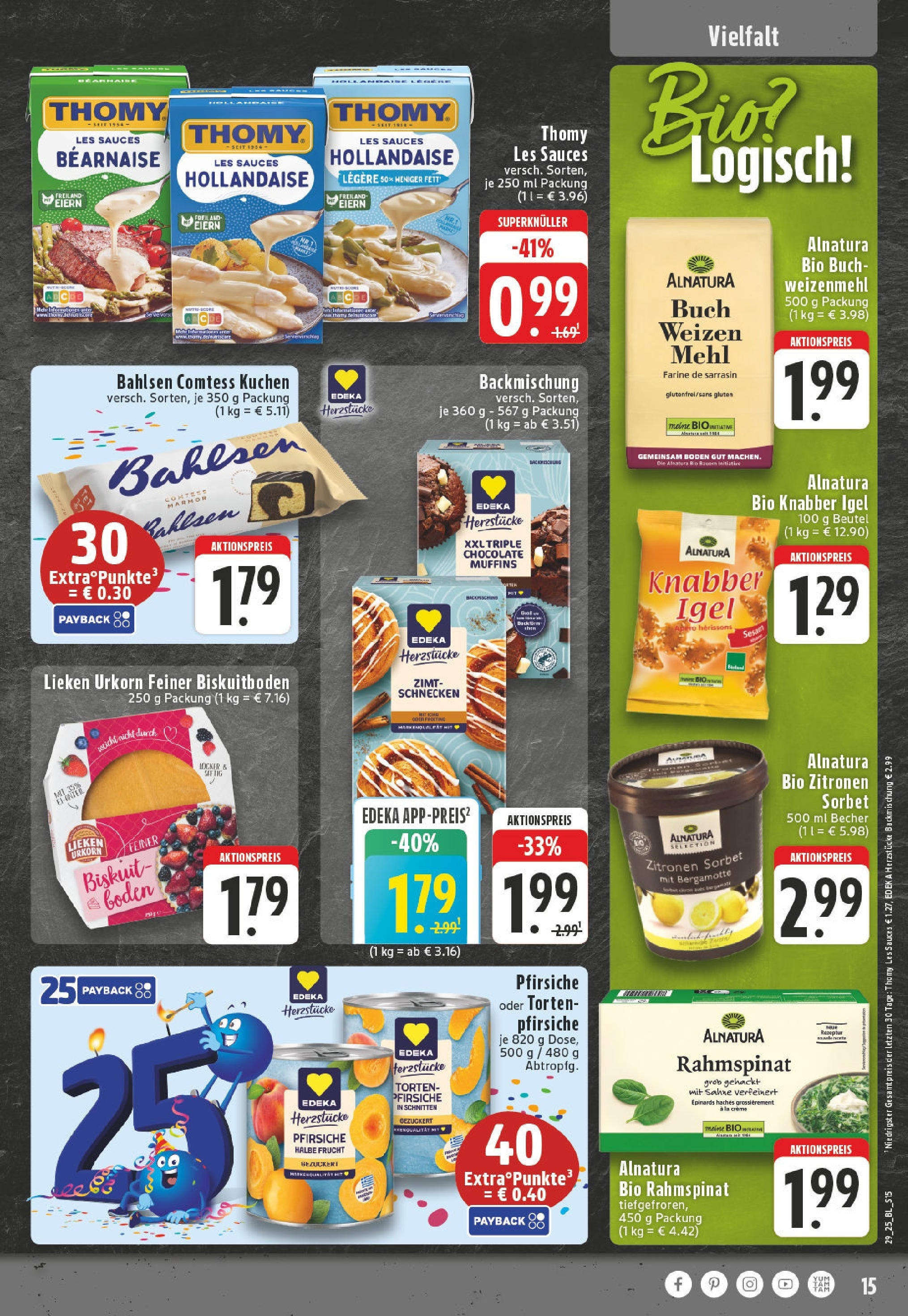 Edeka prospekt Altena	 (ab 13.07.2025) » Angebote Online | Seite: 15 | Produkte: Mehl, Weizenmehl, Creme, Zitronen