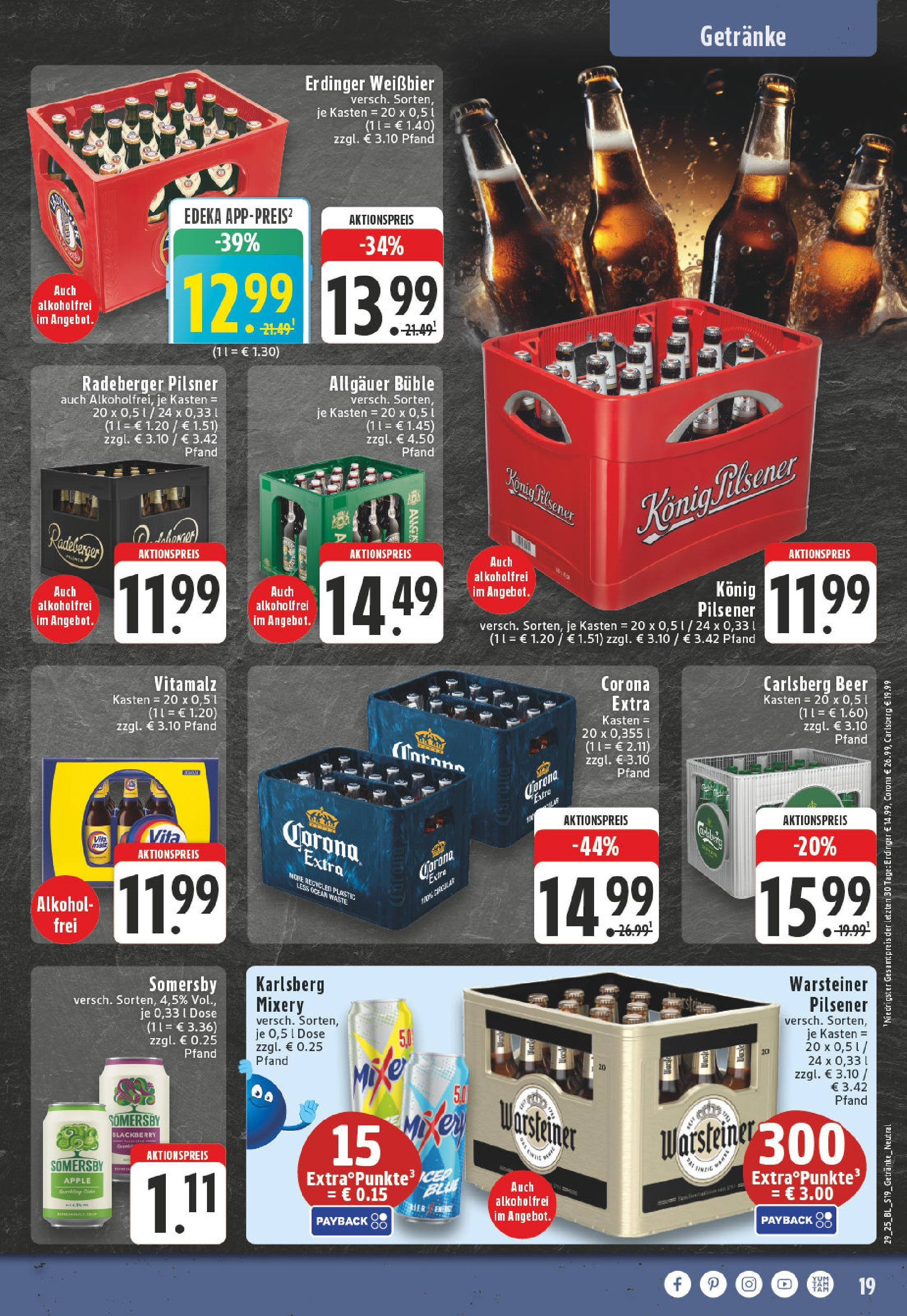 Edeka prospekt Winterberg-Zueschen	 (ab 14.07.2025) » Angebote Online | Seite: 19 | Produkte: Mixer, Apple, Warsteiner, Mixery