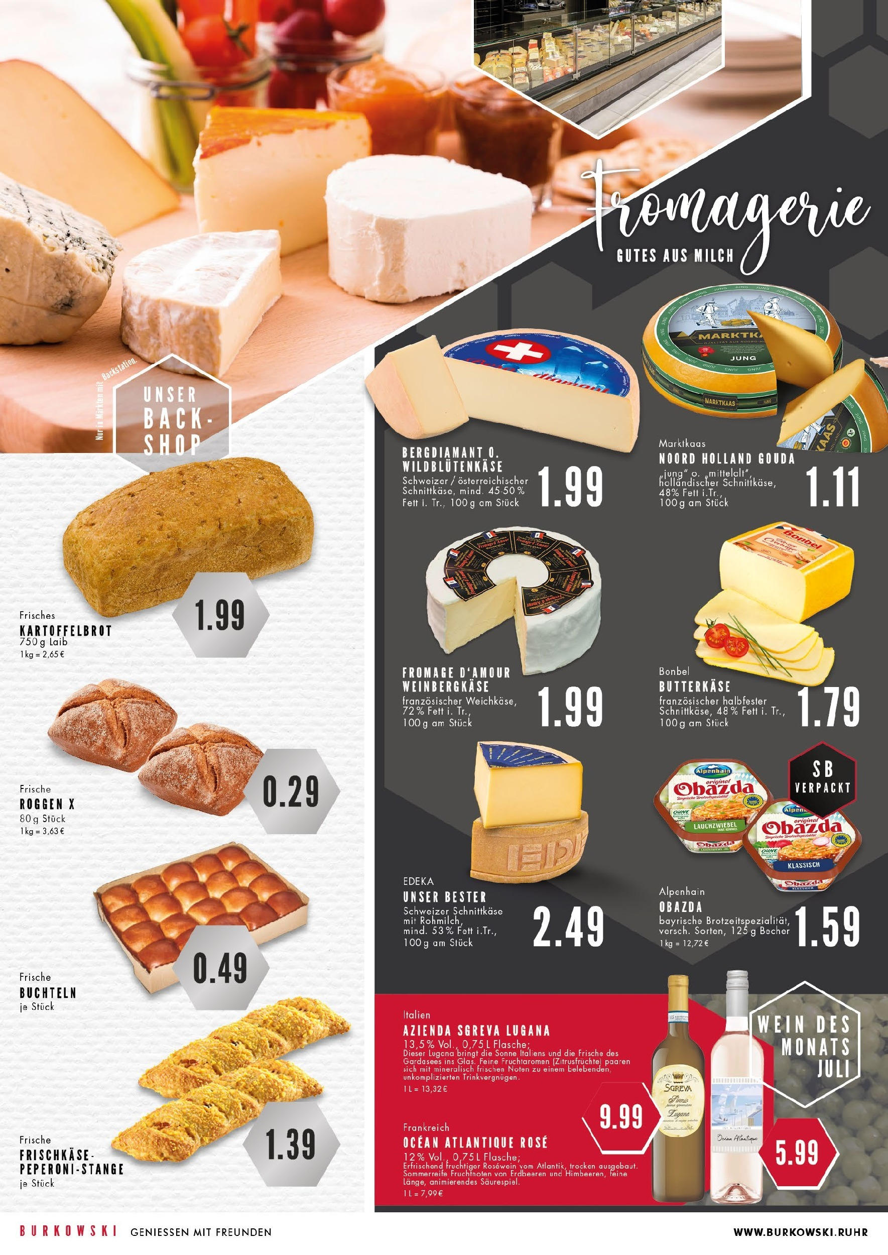 Edeka prospekt Essen	 (ab 14.07.2025) » Angebote Online | Seite: 2 | Produkte: Milch, Butter, Rosewein, Frischkase