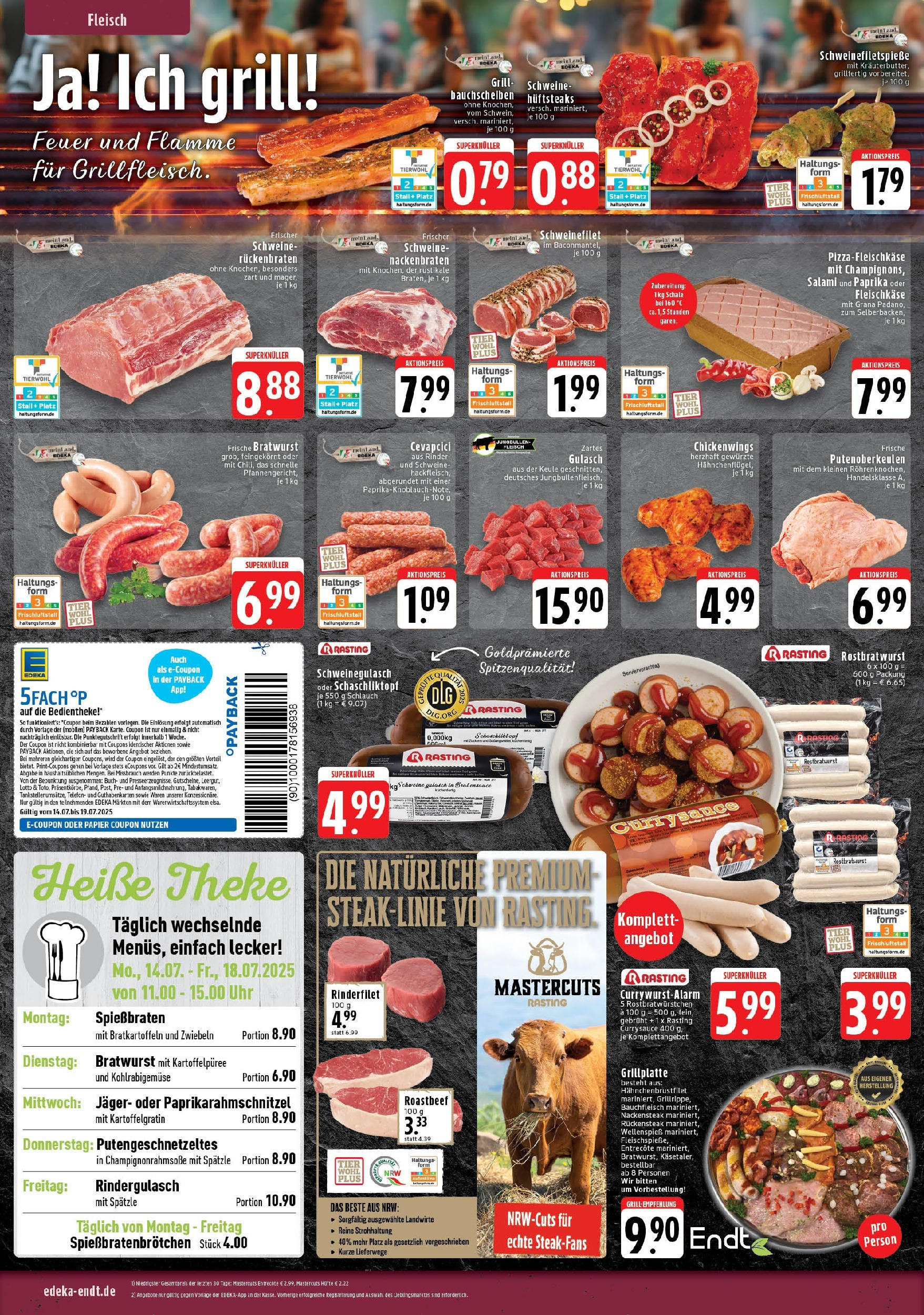 Edeka prospekt Mönchengladbach	 (ab 14.07.2025) » Angebote Online | Seite: 2 | Produkte: Schweinegulasch, Theke, Rinderfilet, Salami