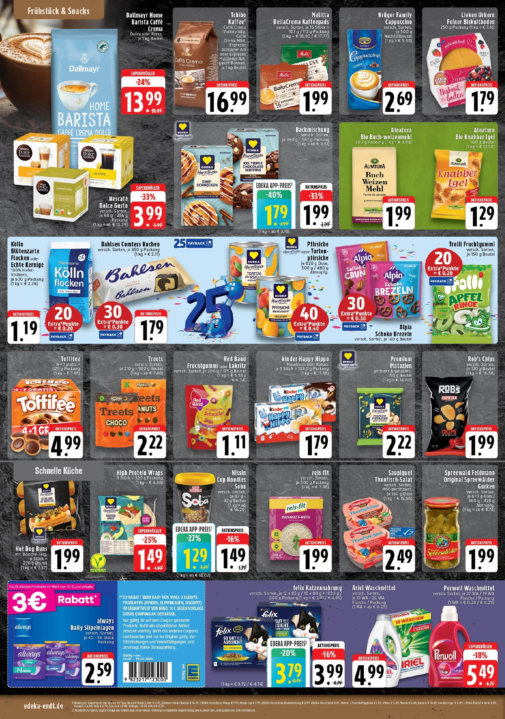 Edeka prospekt Mönchengladbach	 (ab 14.07.2025) » Angebote Online | Seite: 6 | Produkte: Kaffeepads, Thunfisch, Pistazien, Dolce gusto