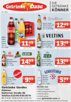 Entdecke - Getränke Oase: Getränkeangebote gültig ab dem 13.07.2025