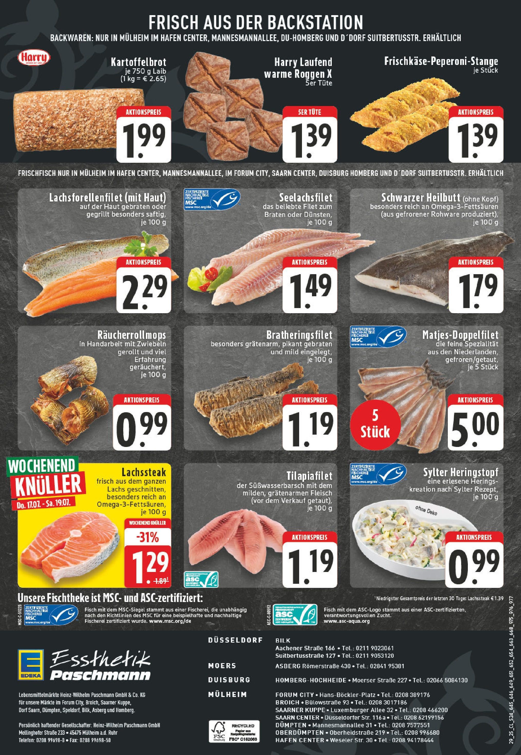 Edeka prospekt Duisburg Homberg-Hochheide	 (ab 13.07.2025) » Angebote Online | Seite: 24 | Produkte: Fisch, Zwiebeln, Fleisch, Telefon