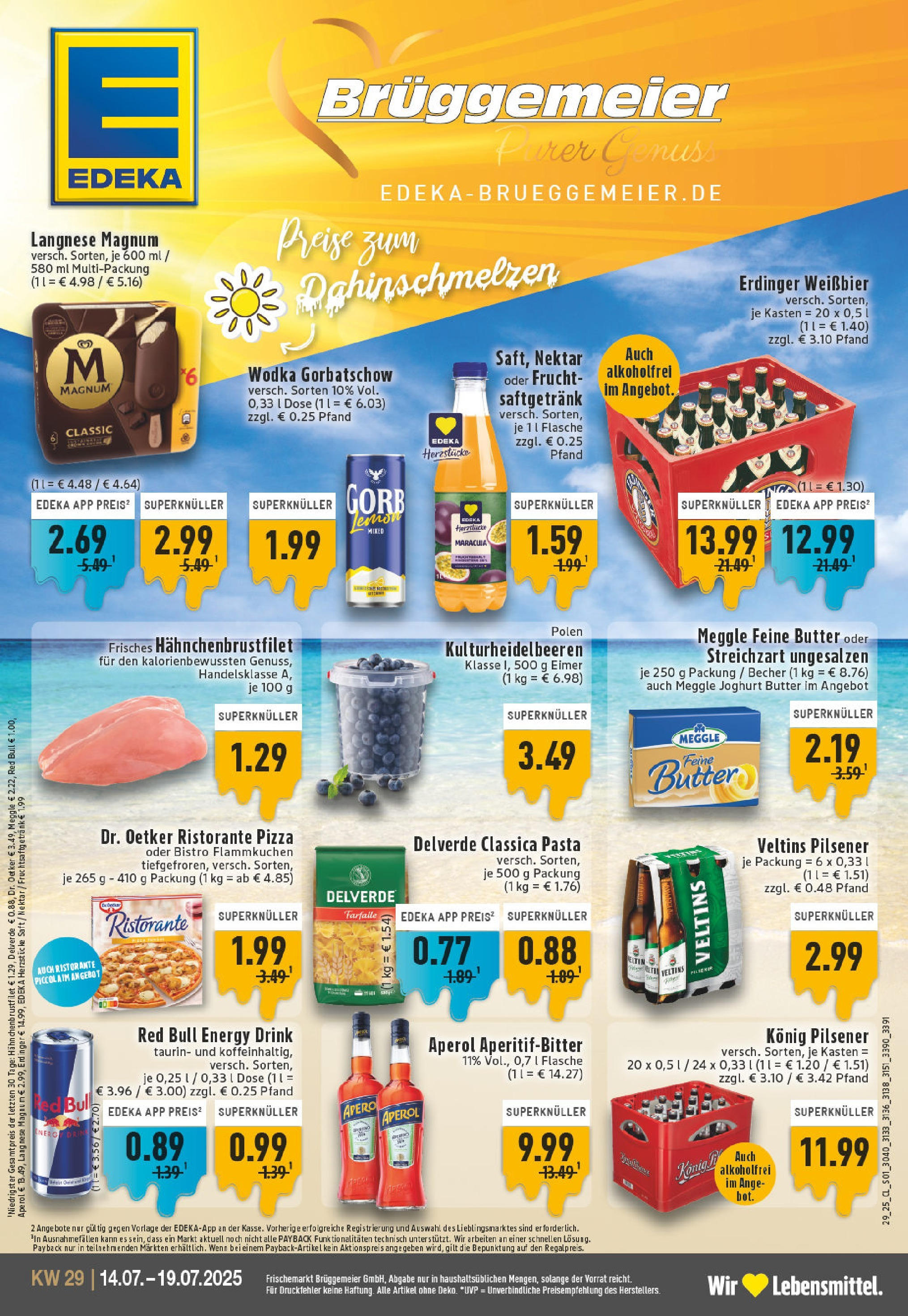 Edeka prospekt Kevelaer	 (ab 14.07.2025) » Angebote Online | Seite: 1 | Produkte: Ristorante, Butter, Joghurt, Veltins