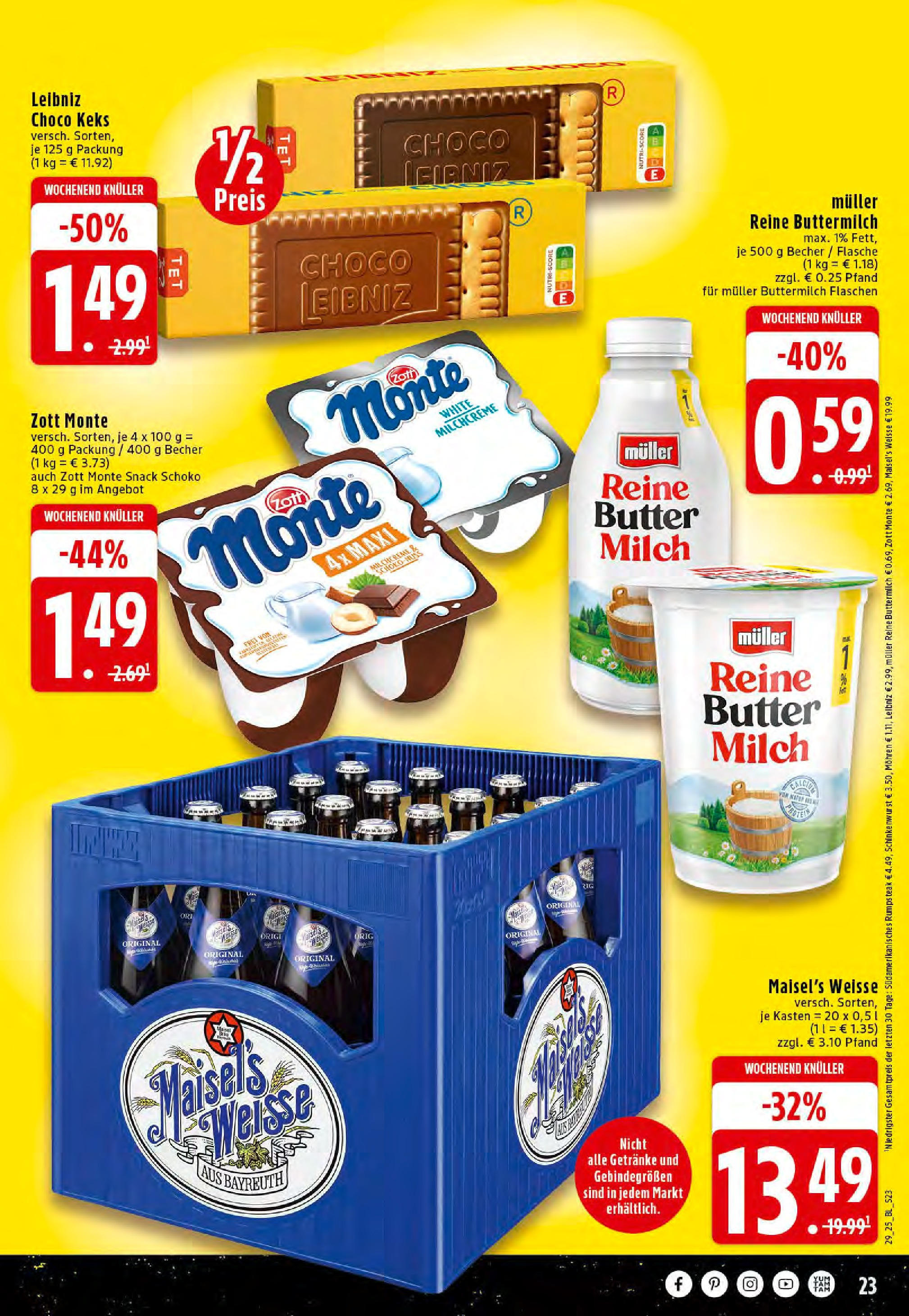 Edeka prospekt Stolberg	 (ab 13.07.2025) » Angebote Online | Seite: 23 | Produkte: Rumpsteak, Buttermilch, Butter, Mohren