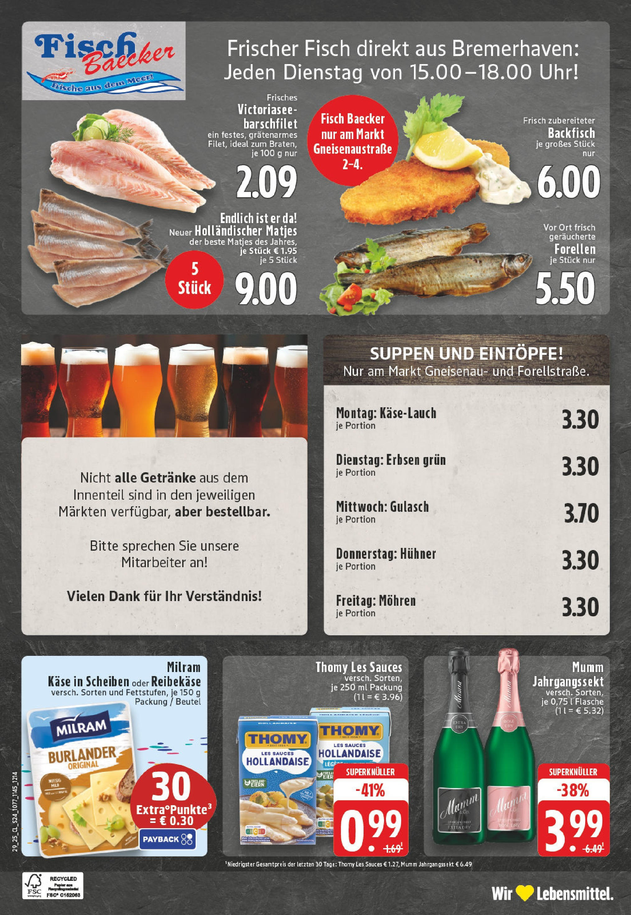 Edeka prospekt Herne	 (ab 13.07.2025) » Angebote Online | Seite: 24 | Produkte: Käse, Fisch, Gulasch, Uhr