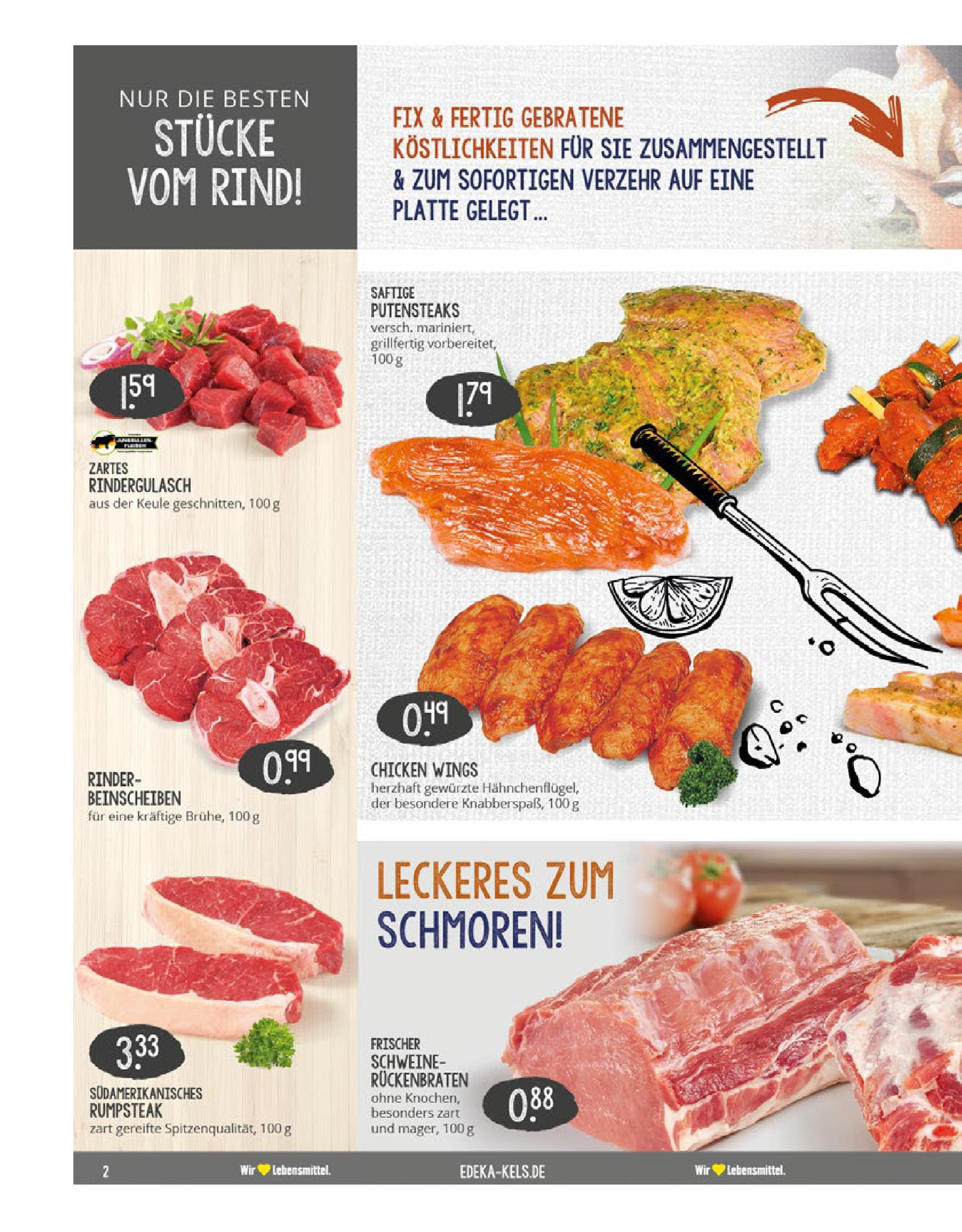 Edeka prospekt Ratingen-Ost	 (ab 13.07.2025) » Angebote Online | Seite: 2 | Produkte: Rumpsteak, Rindergulasch, Steak