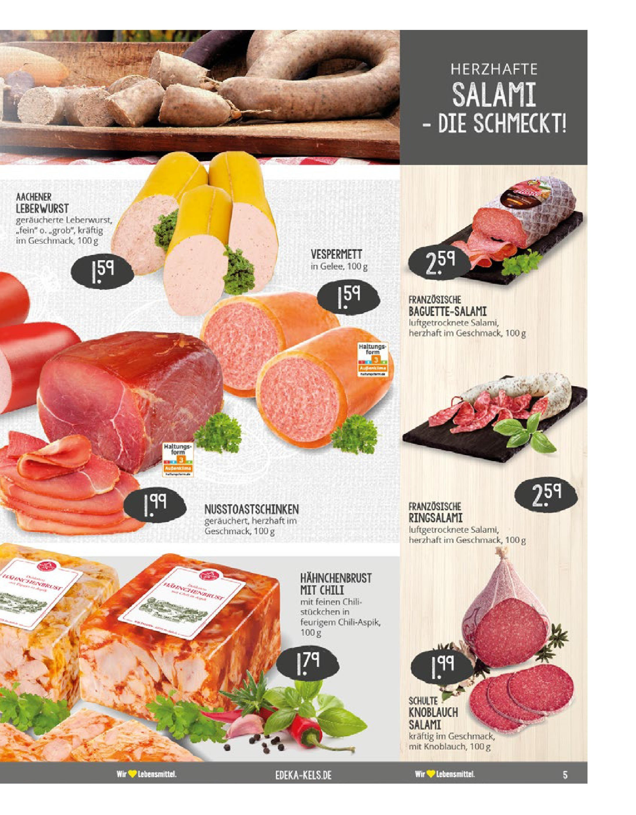 Edeka prospekt Ratingen-Ost	 (ab 13.07.2025) » Angebote Online | Seite: 5 | Produkte: Knoblauch, Chili, Salami, Hahnchenbrust
