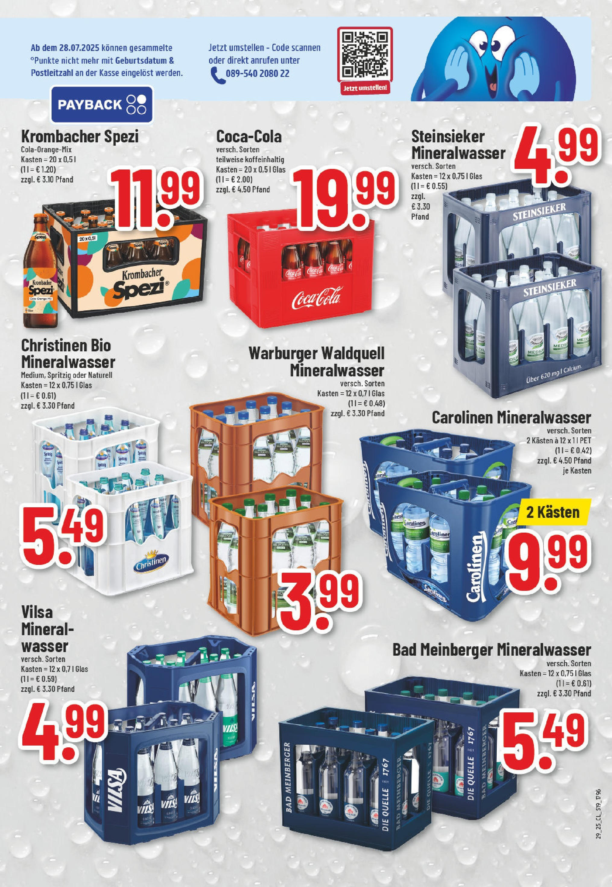 Edeka prospekt Verl	 (ab 13.07.2025) » Angebote Online | Seite: 19 | Produkte: Bad, Mineralwasser, Wasser, Krombacher