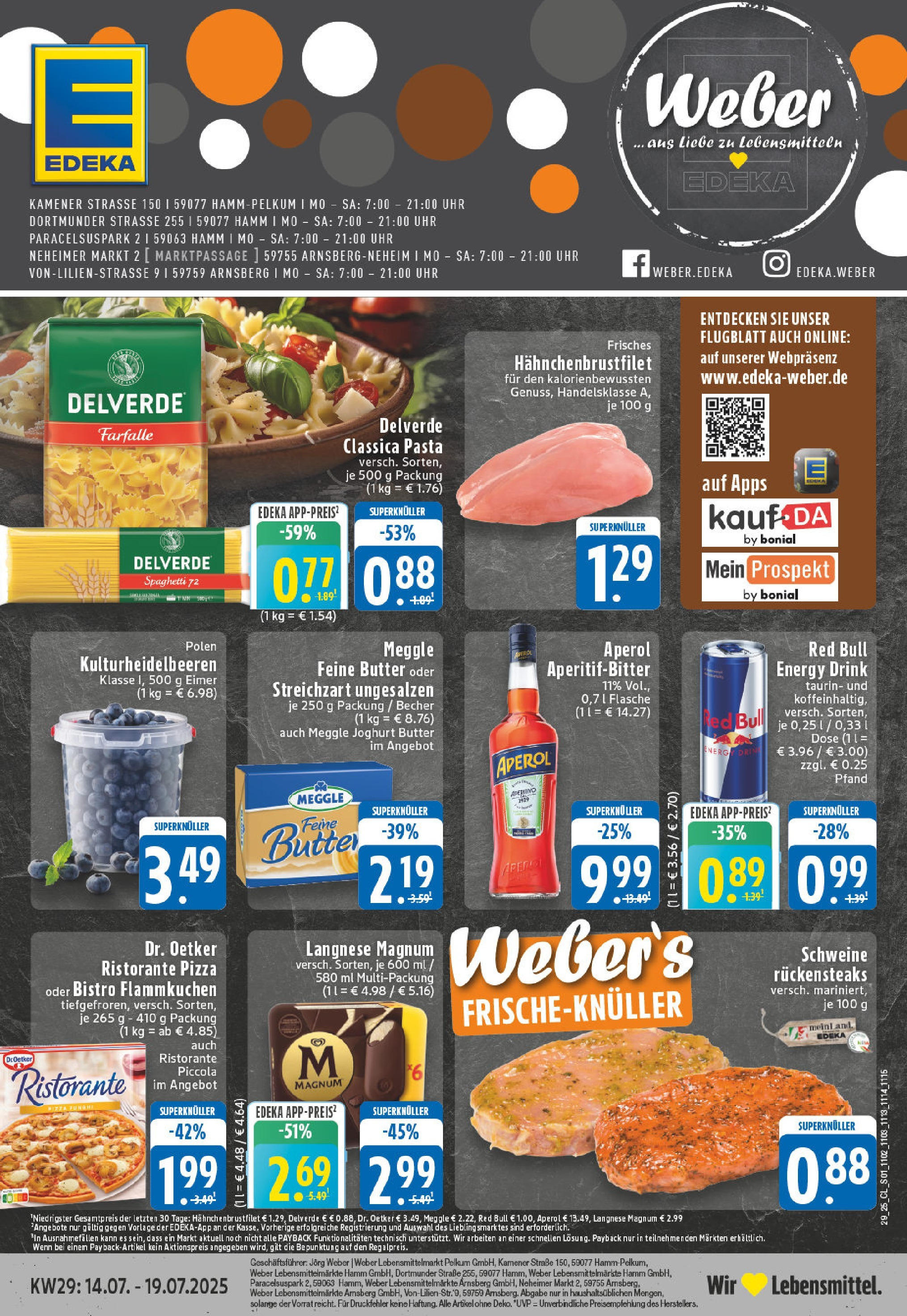 Edeka prospekt Hamm-Pelkum	 (ab 13.07.2025) » Angebote Online | Seite: 1 | Produkte: Ristorante, Butter, Joghurt, Pizza