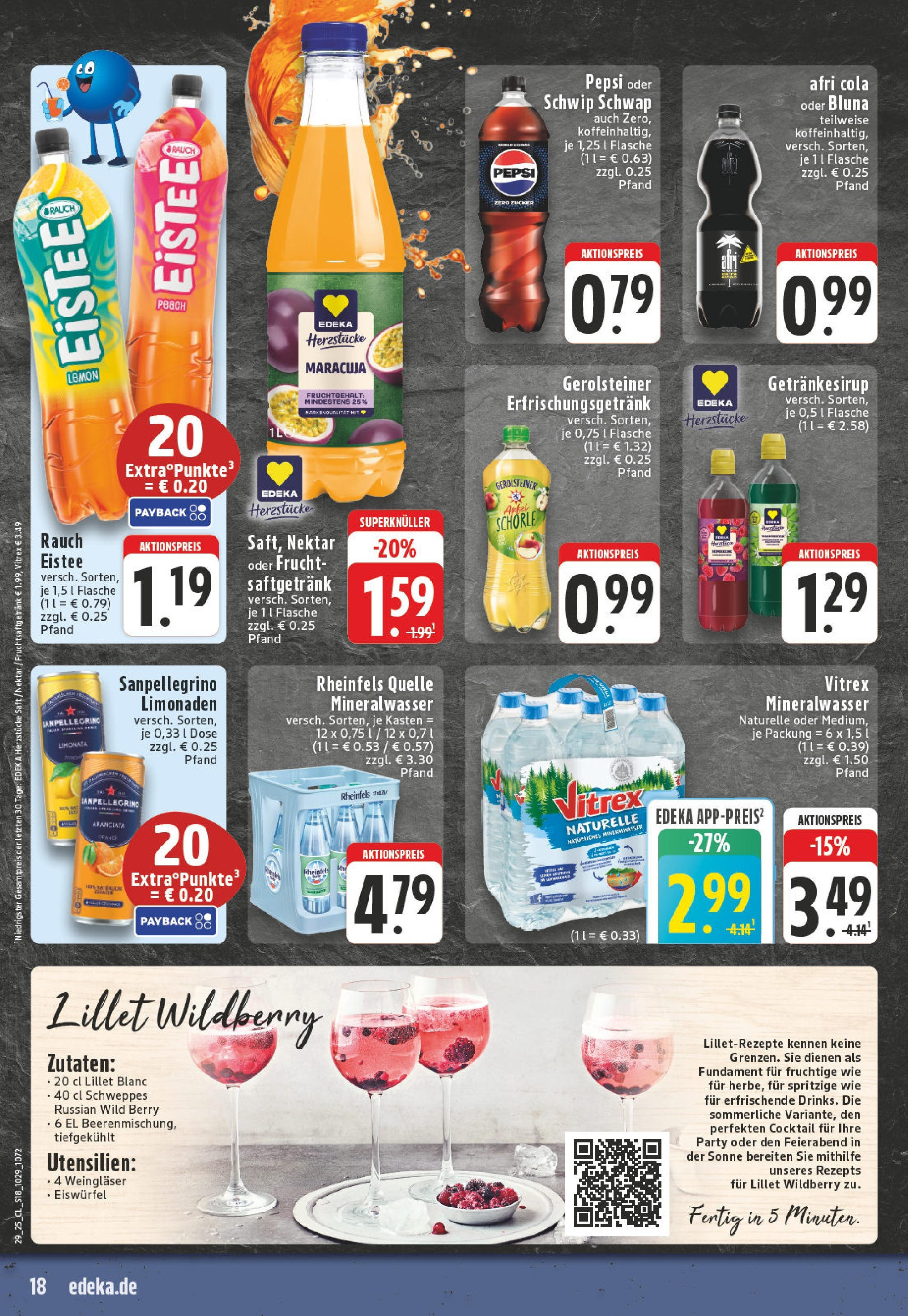 Edeka prospekt Moers	 (ab 14.07.2025) » Angebote Online | Seite: 18 | Produkte: Schwip schwap, Schweppes, Mineralwasser, Rheinfels quelle