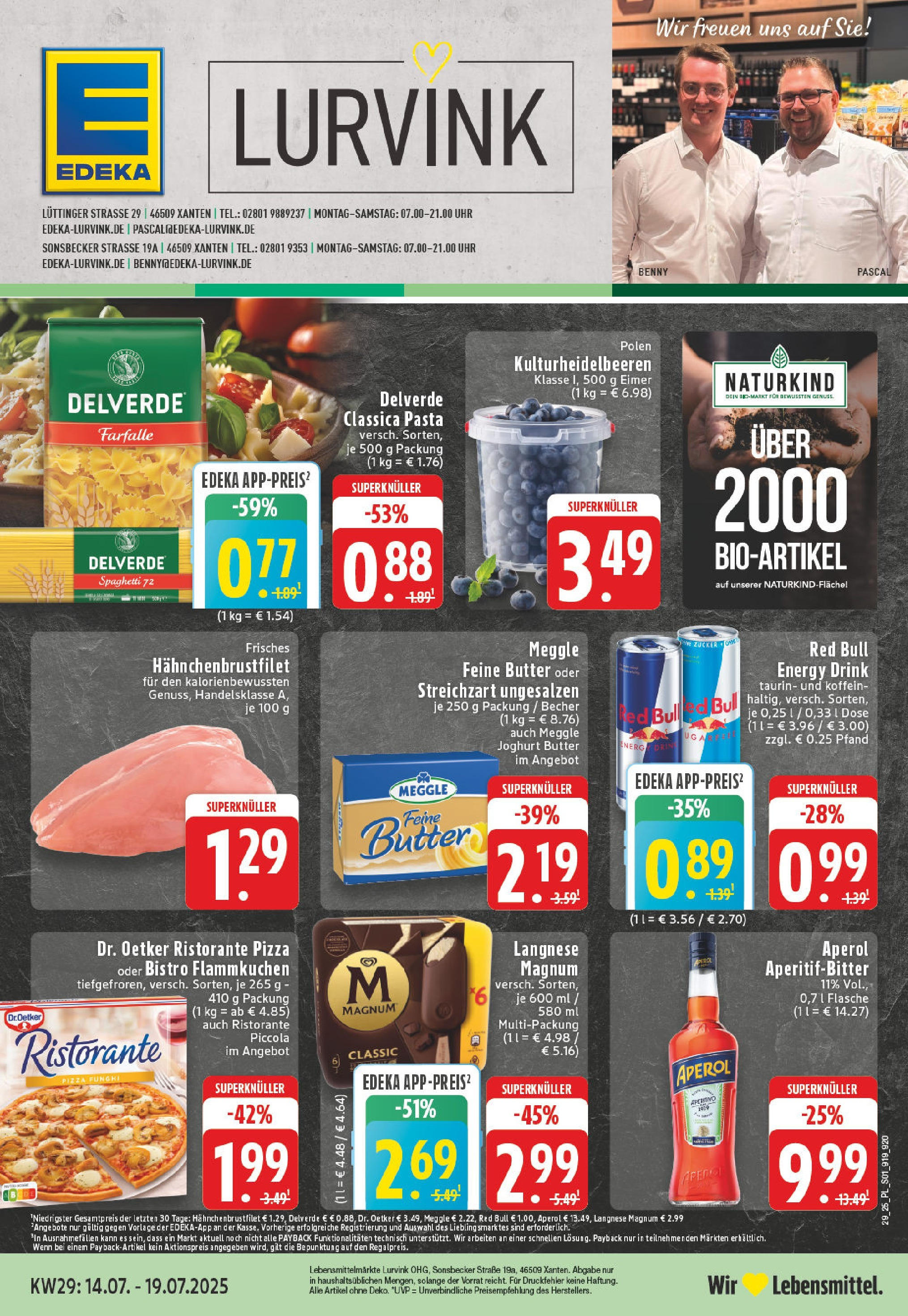 Edeka prospekt Xanten	 (ab 13.07.2025) » Angebote Online | Seite: 1 | Produkte: Red bull, Energy, Butter, Aperol