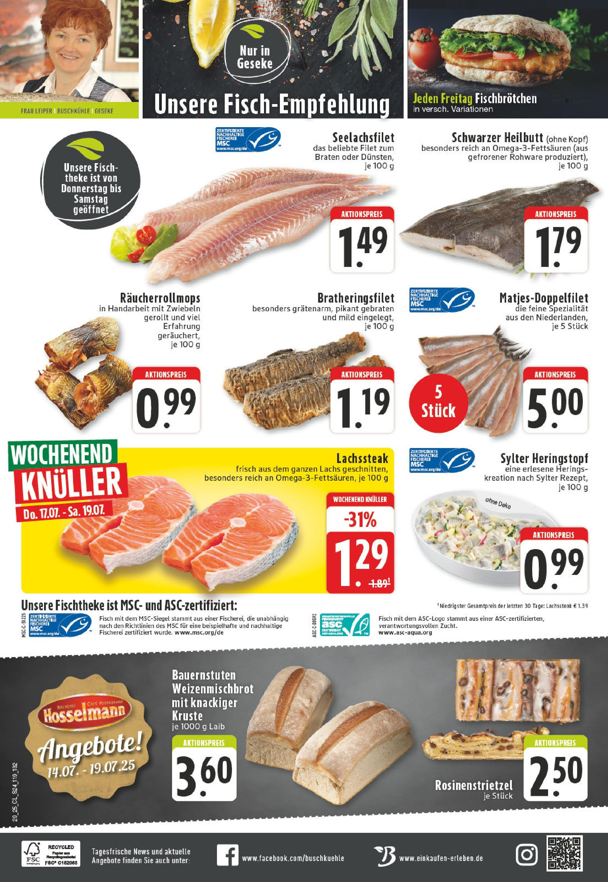 Edeka prospekt Geseke	 (ab 13.07.2025) » Angebote Online | Seite: 24 | Produkte: Theke, Fisch, Lachs, Zwiebeln