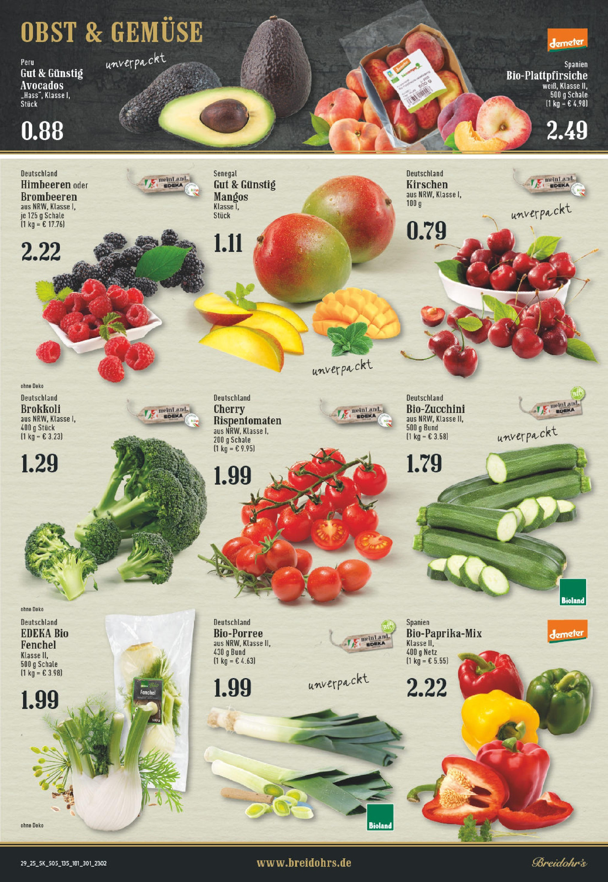 Edeka prospekt Rösrath	 (ab 14.07.2025) » Angebote Online | Seite: 5 | Produkte: Himbeeren, Obst, Brokkoli, Zucchini
