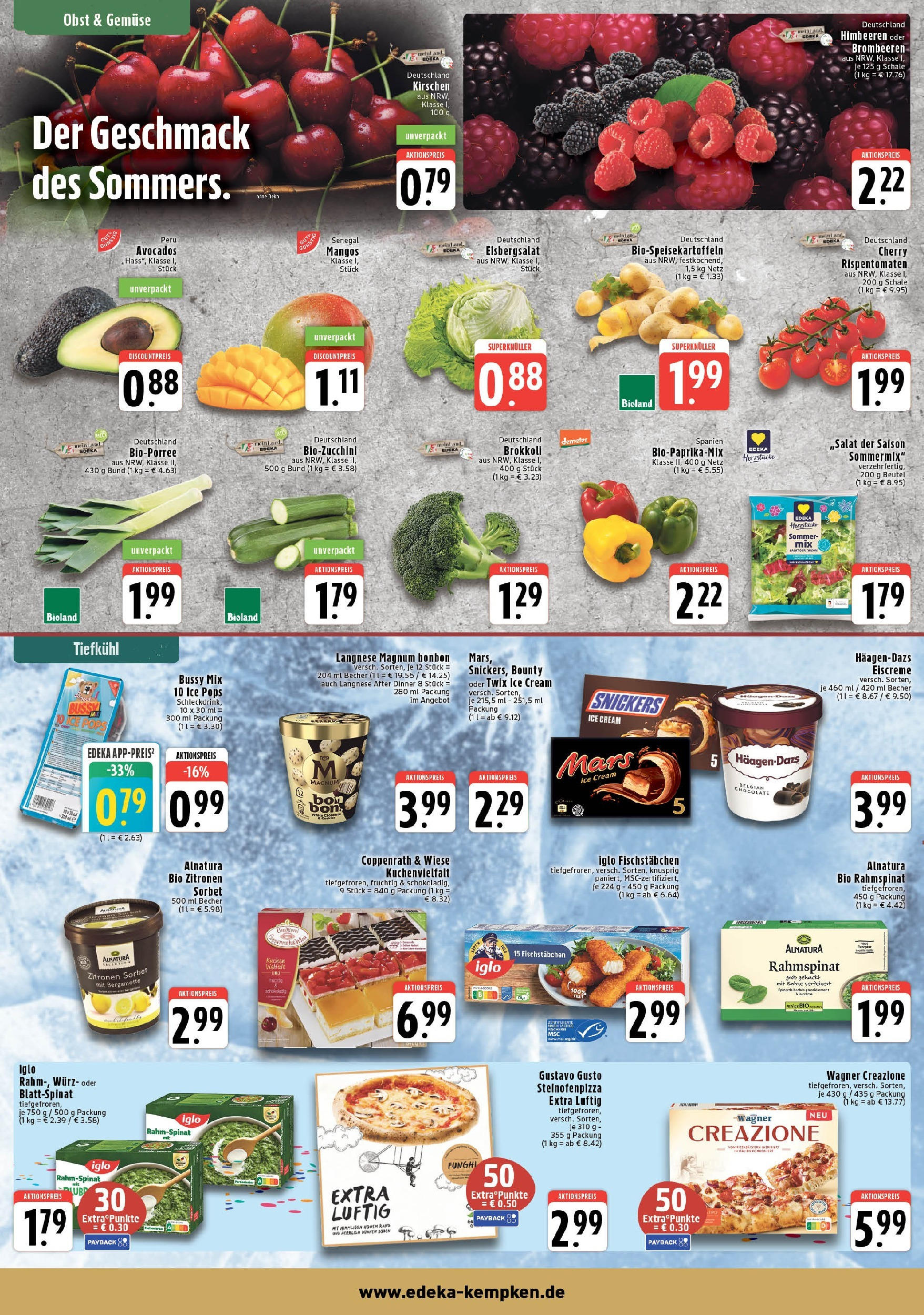 Edeka prospekt Krefeld	 (ab 13.07.2025) » Angebote Online | Seite: 4 | Produkte: Iglo, Mars, Fischstabchen, Obst
