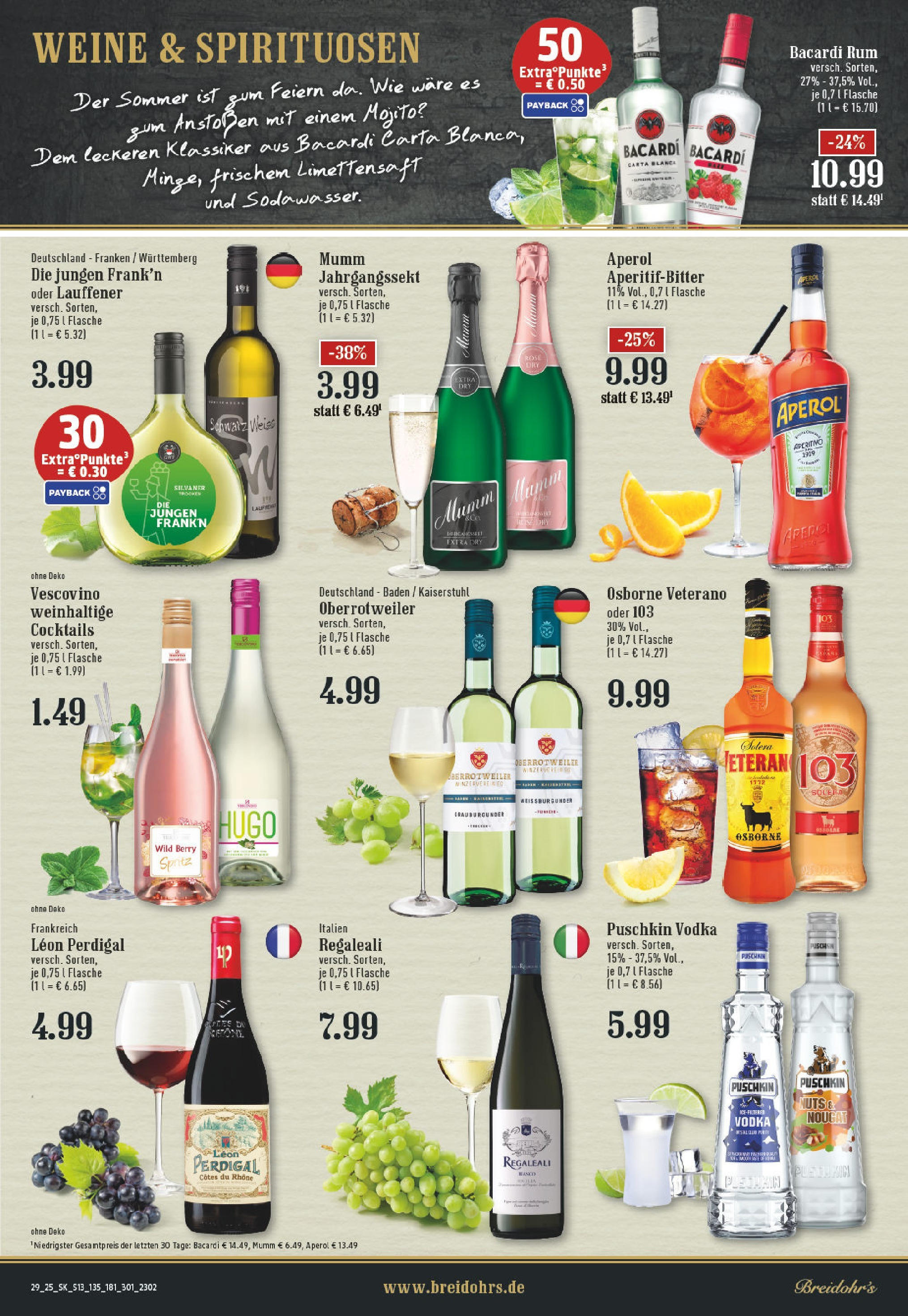 Edeka prospekt Rösrath	 (ab 14.07.2025) » Angebote Online | Seite: 13 | Produkte: Bacardi, Rum, Aperol, Vodka