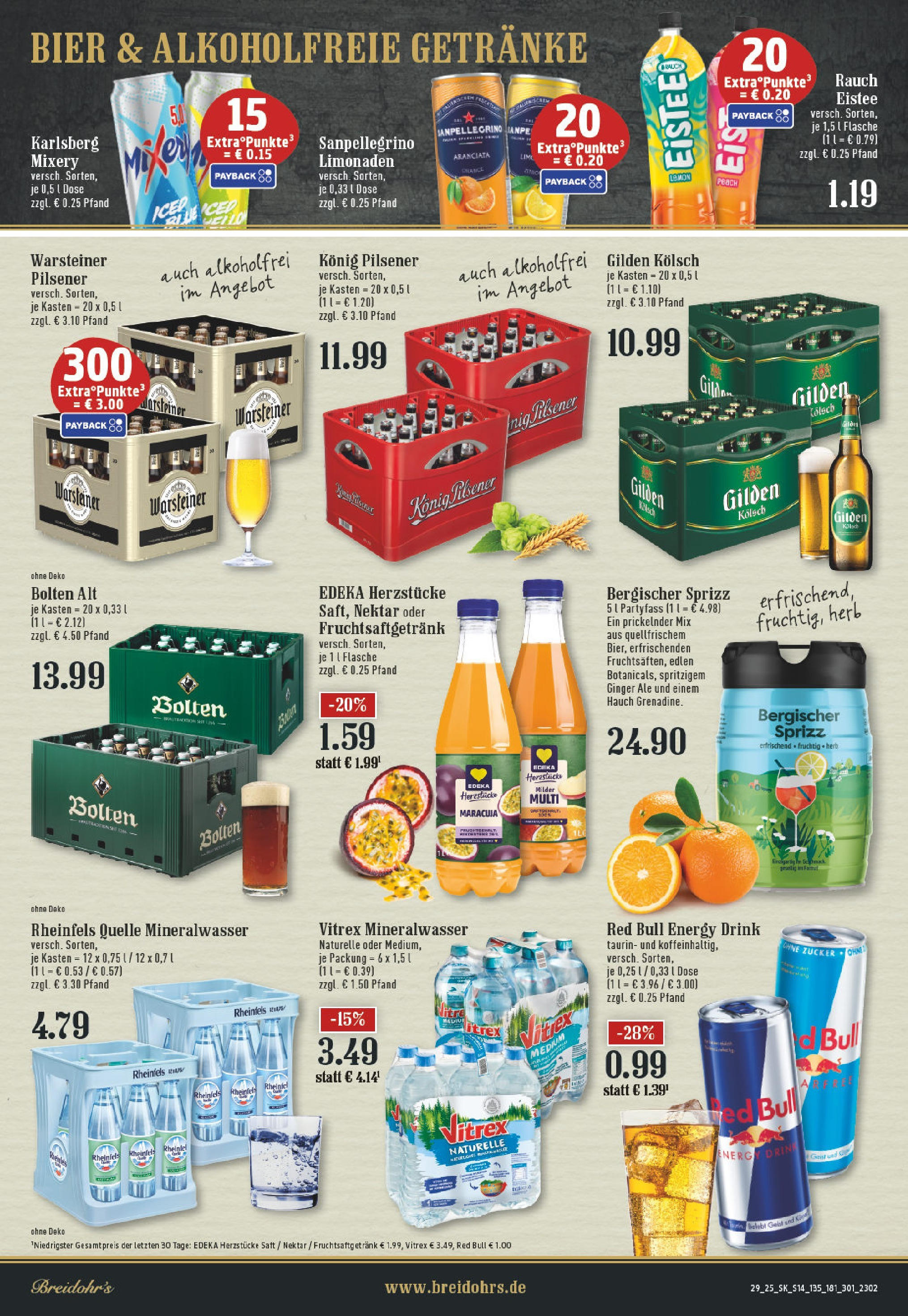 Edeka prospekt Rösrath	 (ab 14.07.2025) » Angebote Online | Seite: 14 | Produkte: Red bull, Energy, Bier, Mixery