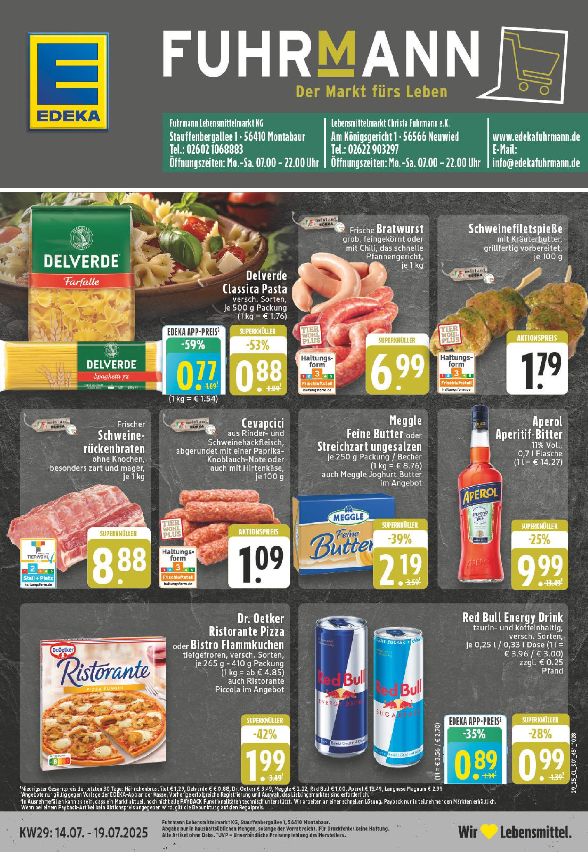 Edeka prospekt Montabaur	 (ab 13.07.2025) » Angebote Online | Seite: 1 | Produkte: Ristorante, Energy, Joghurt, Paprika