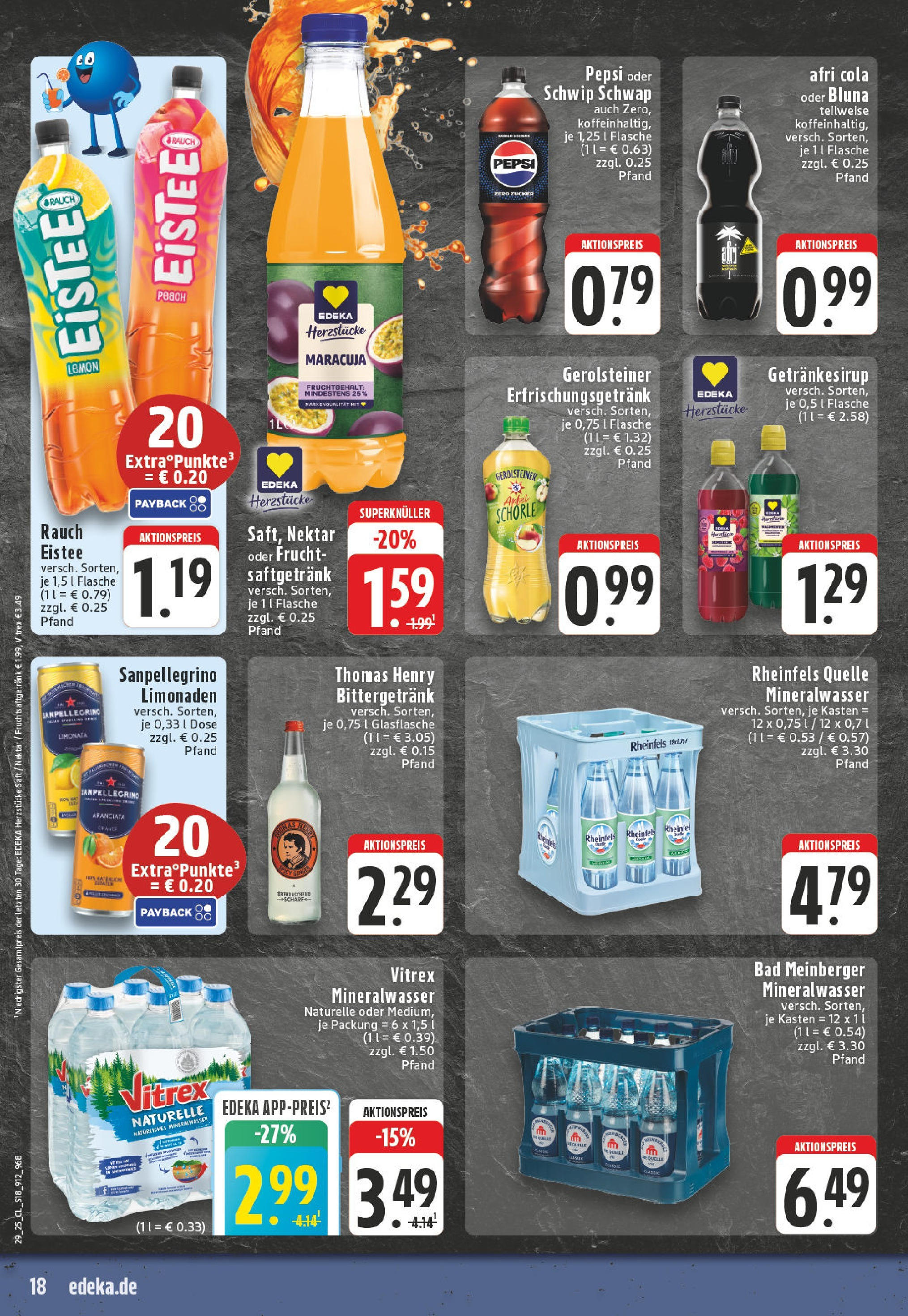 Edeka prospekt Beckum - Neubeckum	 (ab 13.07.2025) » Angebote Online | Seite: 18 | Produkte: Cola, Bad, Mineralwasser, Gerolsteiner