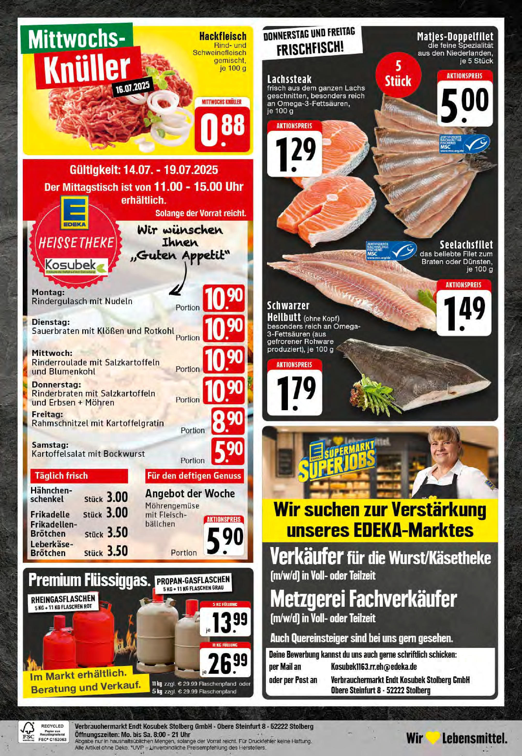 Edeka prospekt Stolberg	 (ab 13.07.2025) » Angebote Online | Seite: 24 | Produkte: Theke, Blumenkohl, Hackfleisch, Leberkase