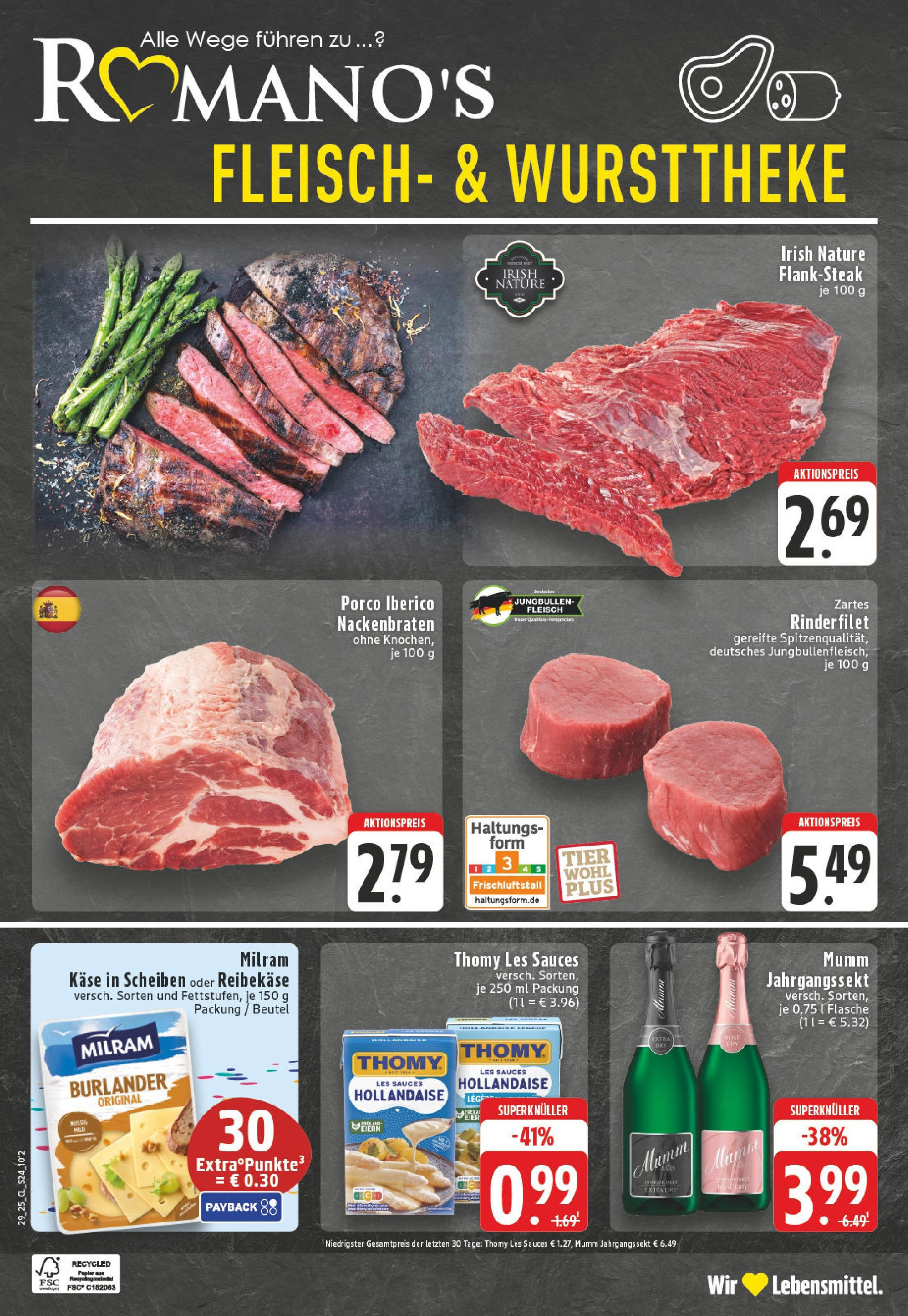 Edeka prospekt Köln-Godorf	 (ab 13.07.2025) » Angebote Online | Seite: 24 | Produkte: Thomy les sauces, Milram, Steak, Fleisch