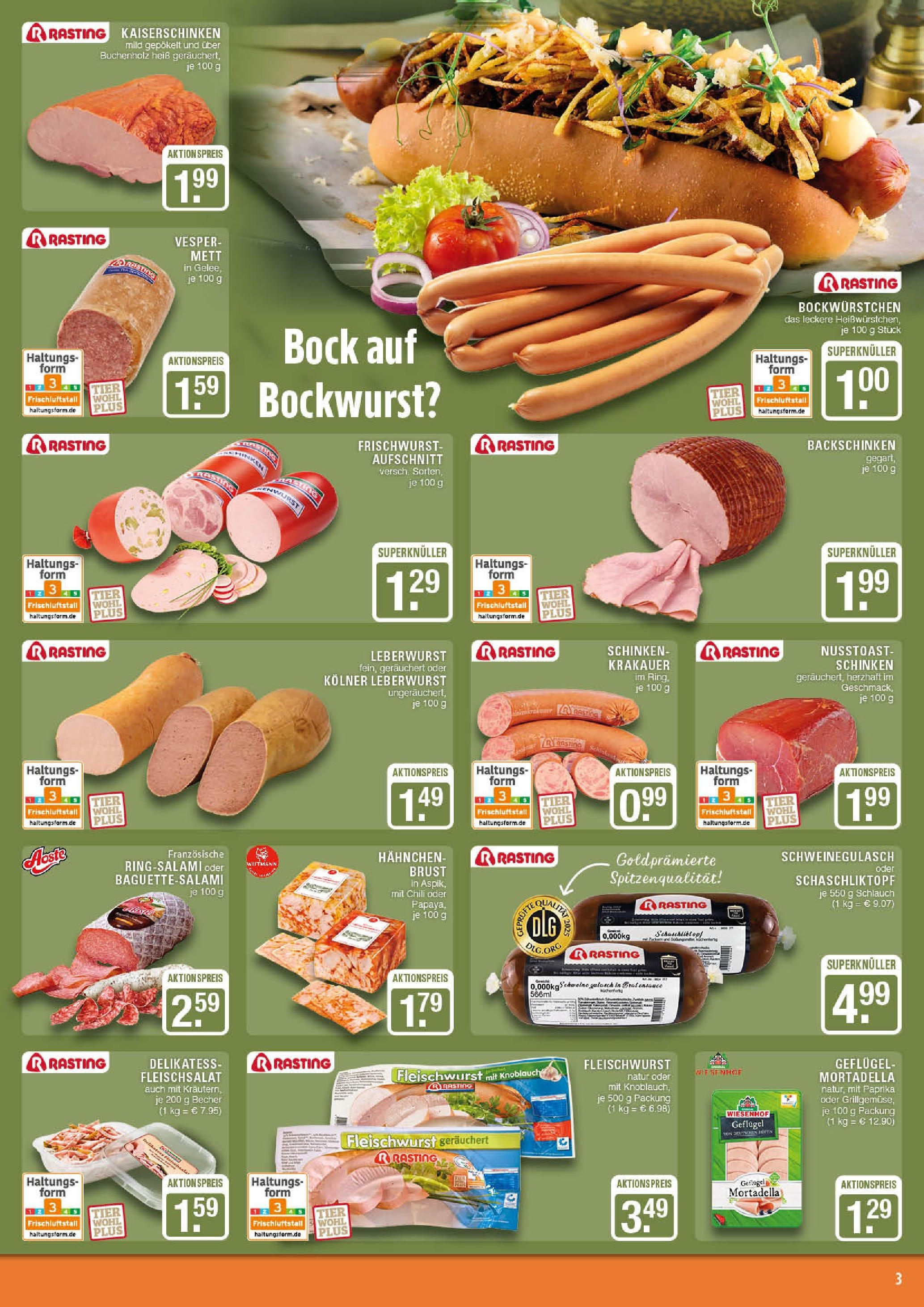 Edeka prospekt Marl	 (ab 13.07.2025) » Angebote Online | Seite: 3 | Produkte: Hahnchen, Paprika, Salami, Schinken