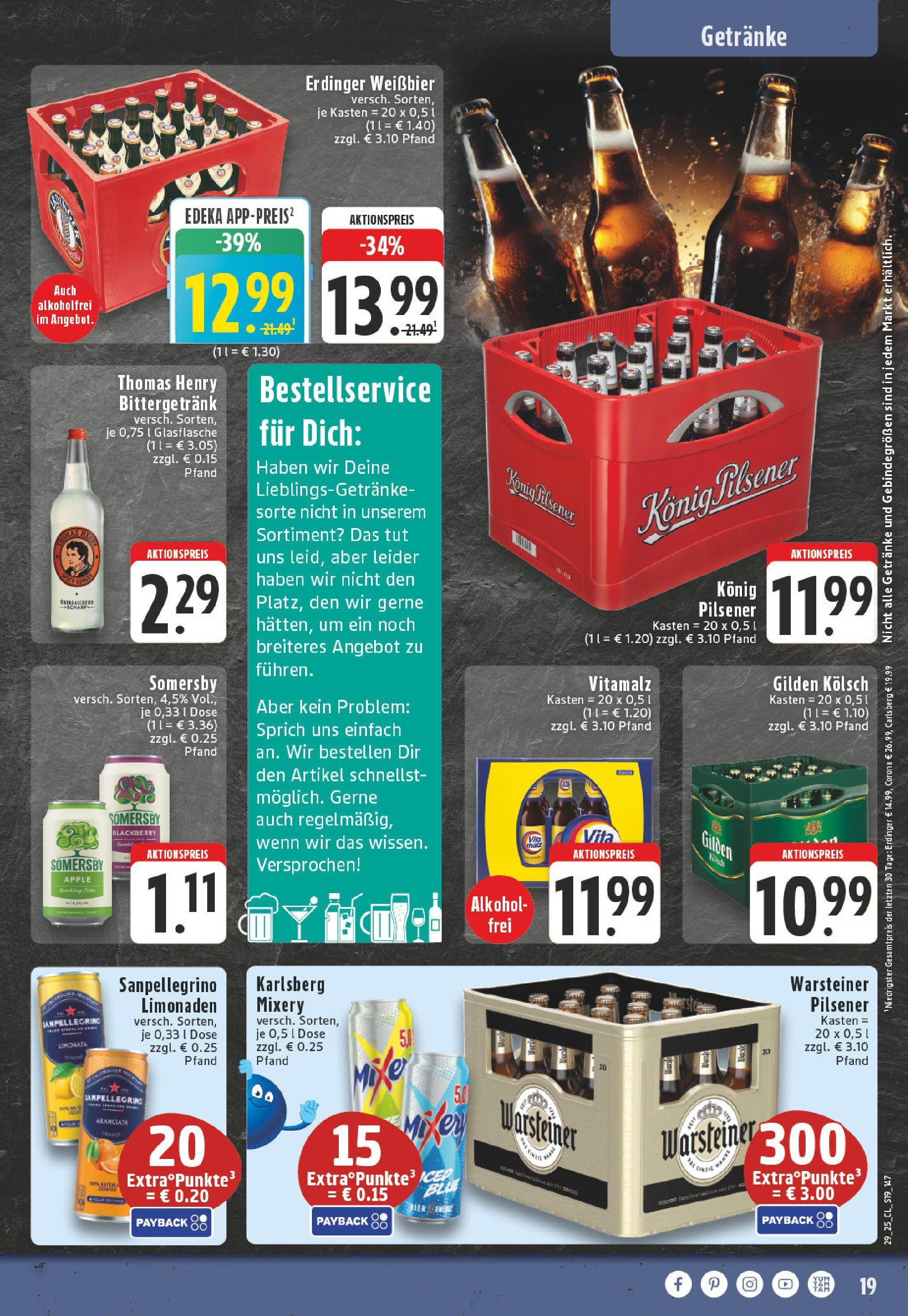 Edeka prospekt Bornheim-Walberberg	 (ab 13.07.2025) » Angebote Online | Seite: 19 | Produkte: Konig pilsener, Weißbier, Apple, Warsteiner