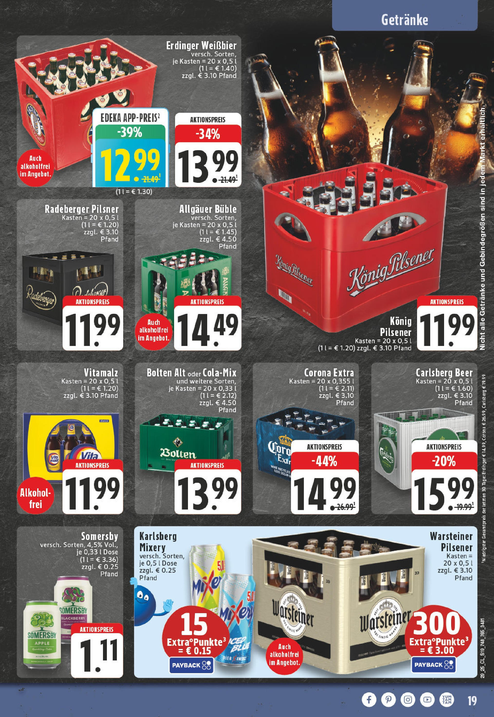 Edeka prospekt Mönchengladbach-Rheydt	 (ab 14.07.2025) » Angebote Online | Seite: 19 | Produkte: Erdinger, Apple, Mixery, Radeberger pilsner