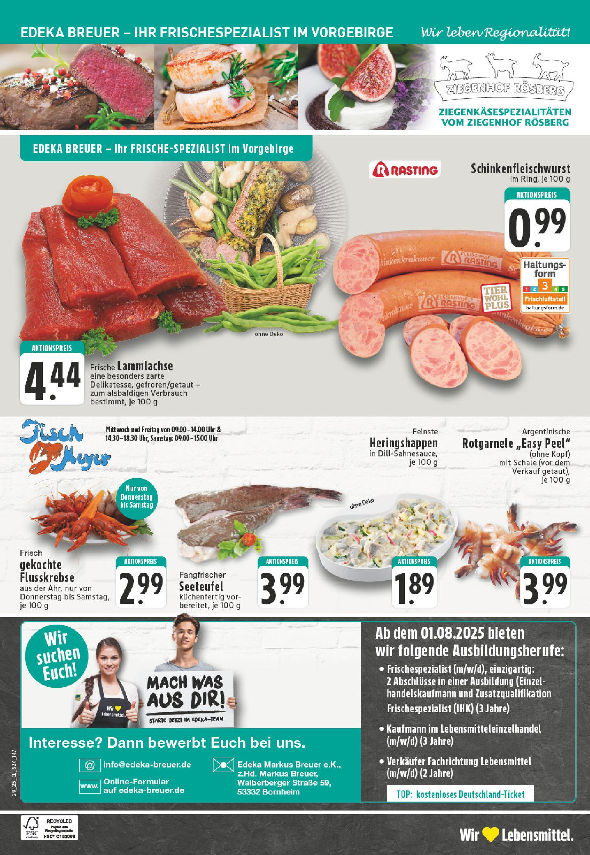 Edeka prospekt Bornheim-Walberberg	 (ab 13.07.2025) » Angebote Online | Seite: 24 | Produkte: Top, Fisch, Uhr
