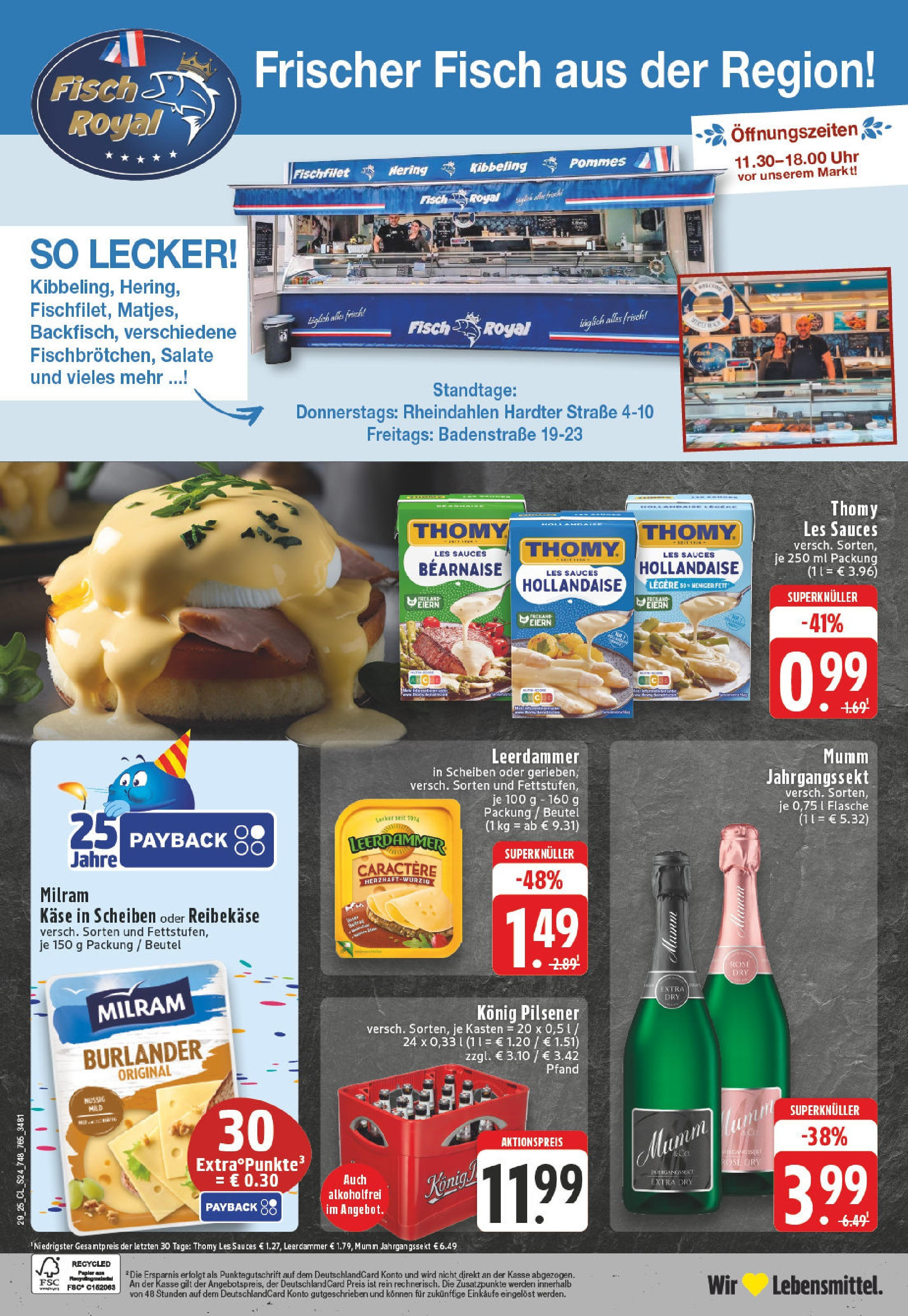 Edeka prospekt Mönchengladbach-Rheydt	 (ab 14.07.2025) » Angebote Online | Seite: 24 | Produkte: Konig pilsener, Pommes, Reibekase, Uhr