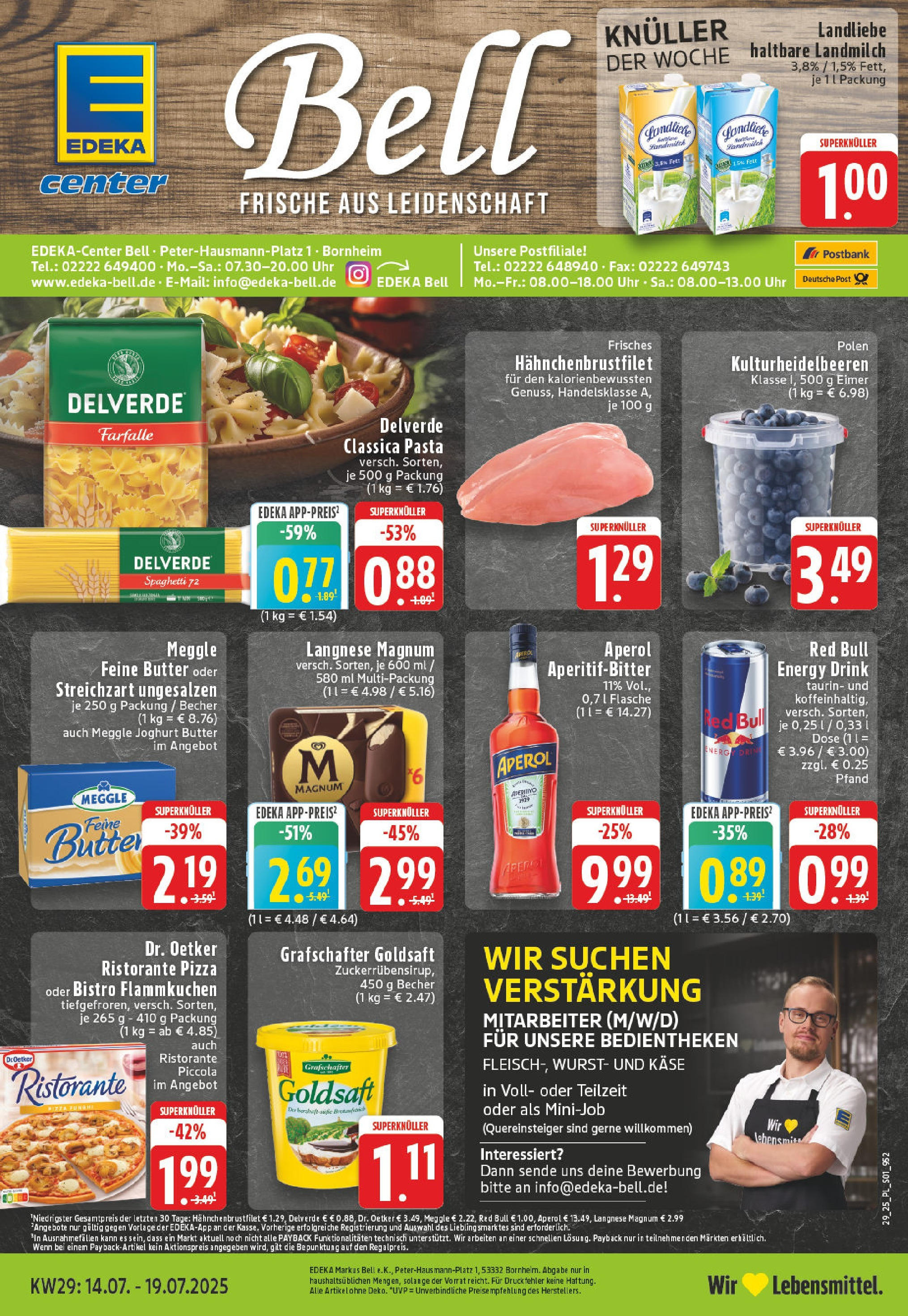 Edeka prospekt Bornheim	 (ab 13.07.2025) » Angebote Online | Seite: 1 | Produkte: Ristorante, Käse, Joghurt, Pizza