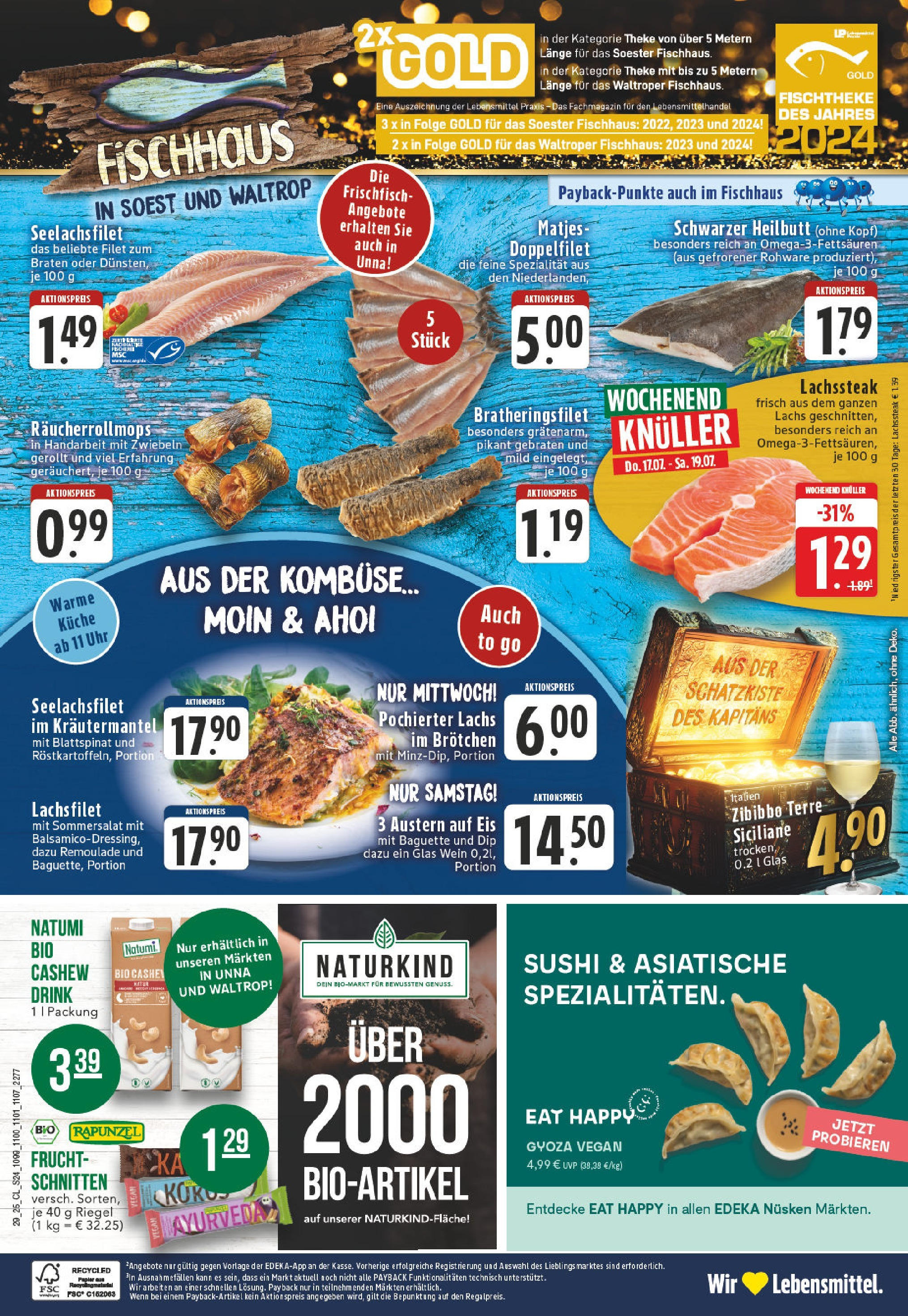 Edeka prospekt Waltrop	 (ab 13.07.2025) » Angebote Online | Seite: 24 | Produkte: Theke, Zwiebeln, Wein, Eis