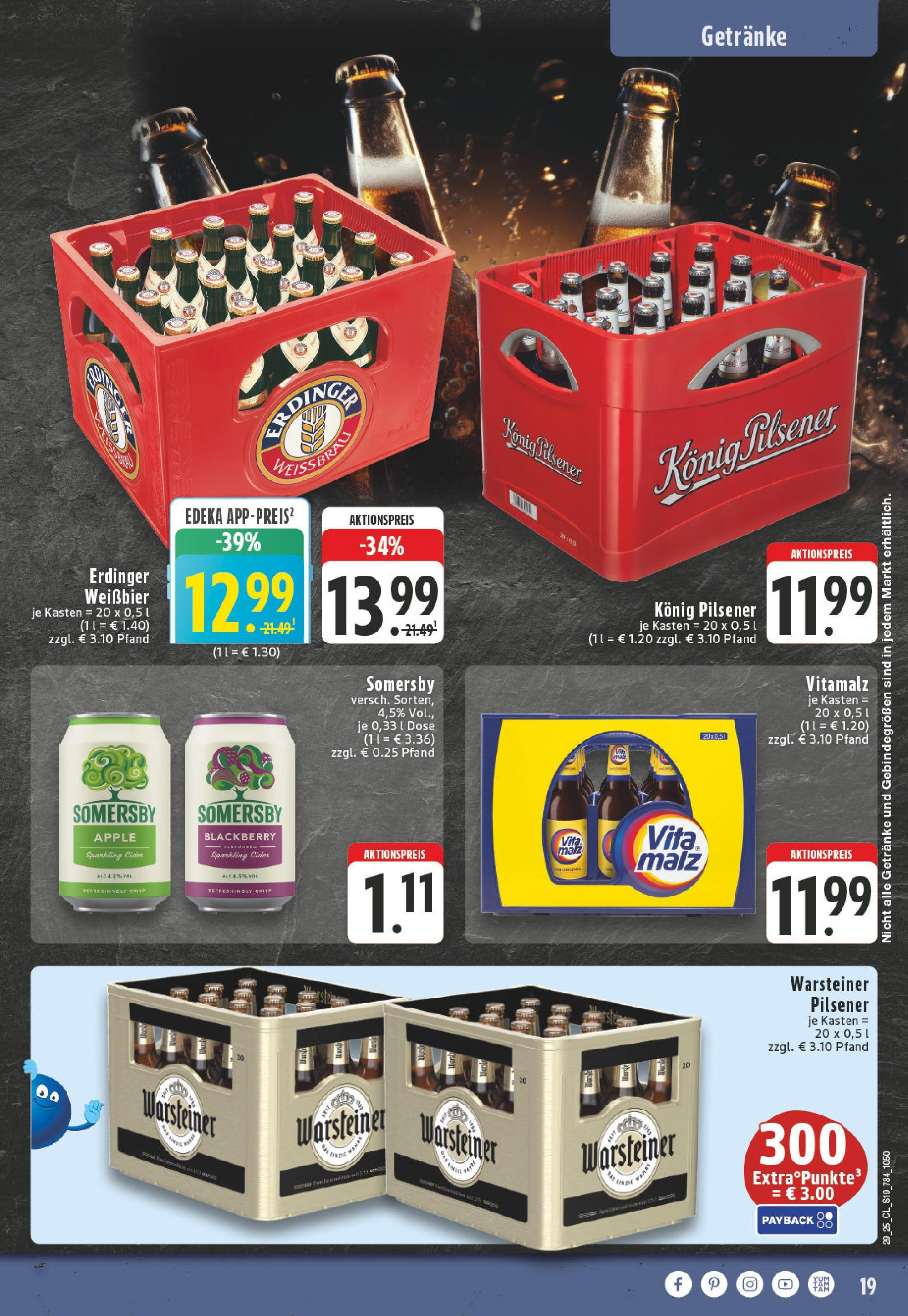 Edeka prospekt Roetgen	 (ab 13.07.2025) » Angebote Online | Seite: 19 | Produkte: Erdinger, Weißbier, Apple, Warsteiner