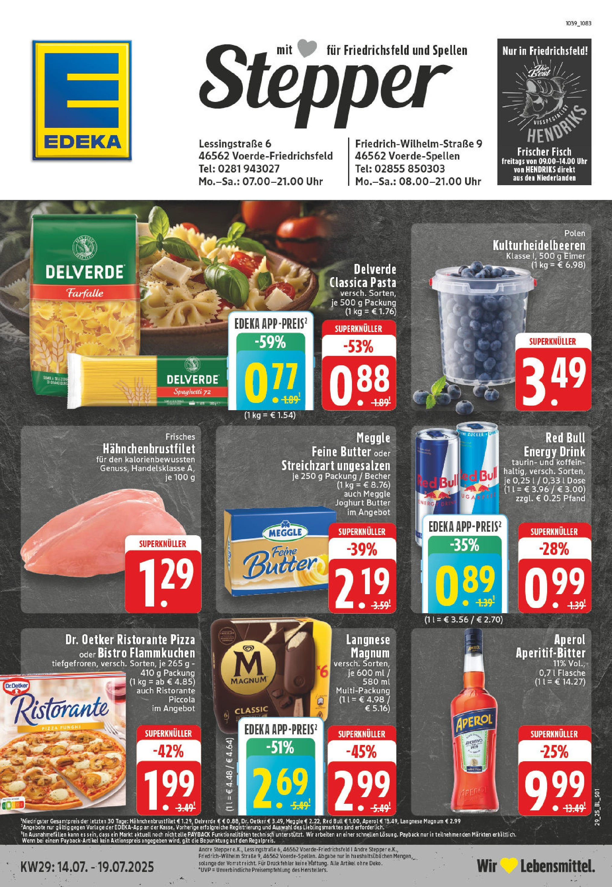 Edeka prospekt Voerde	 (ab 14.07.2025) » Angebote Online | Seite: 1 | Produkte: Energy, Joghurt, Zucker, Pasta