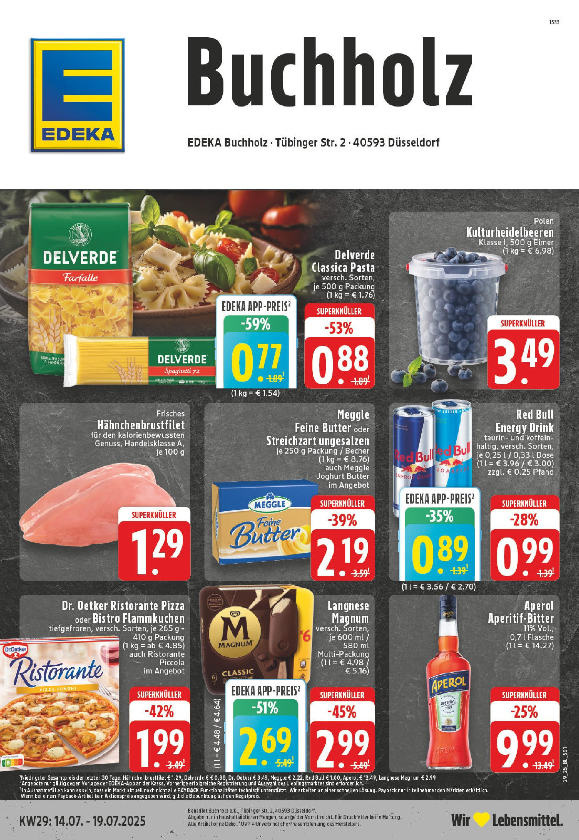 EDEKA Prospekt ab 14.07.2025 - Prospekt Düsseldorf Online Vorschau von dem Prospekt des Geschäftes Edeka, gültig ab dem 14.07.2025