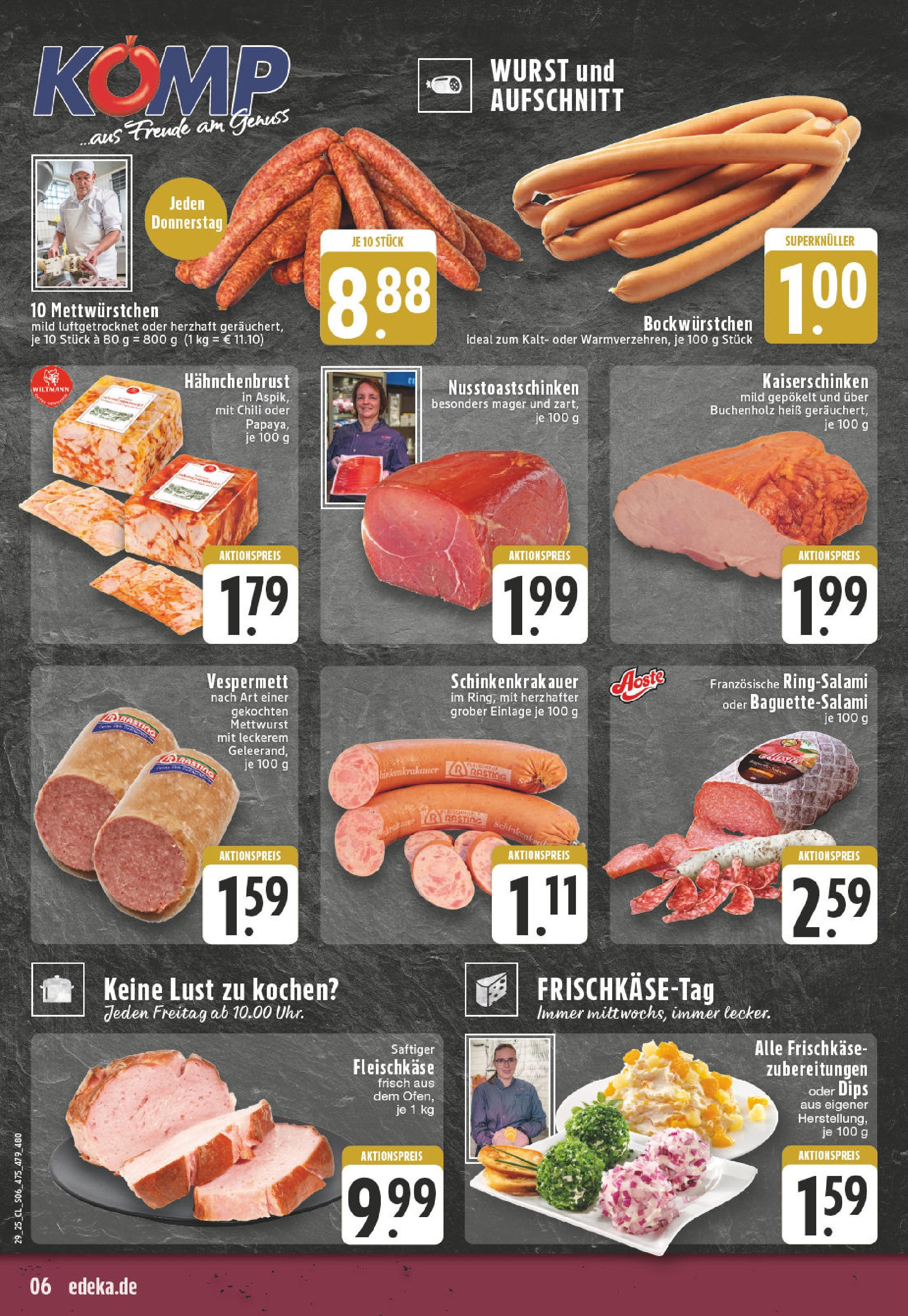 Edeka prospekt Wesel-Obrighoven	 (ab 13.07.2025) » Angebote Online | Seite: 6 | Produkte: Chili, Salami, Frischkase, Hahnchenbrust